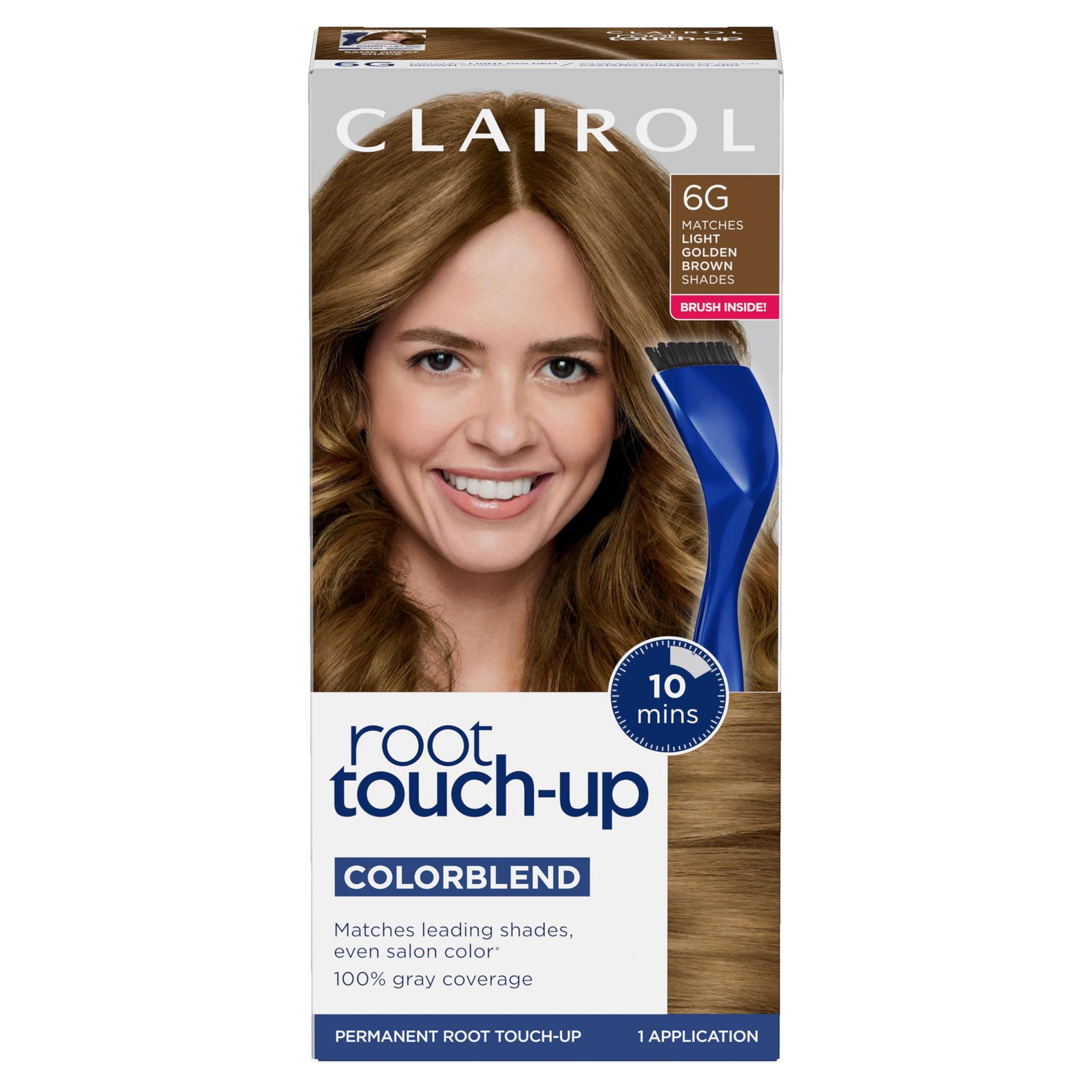 Root Touch-Up by Nice'n Easy Permanent Hair Dye, 6G Light Golden Brown Hair Color, Pack of 1