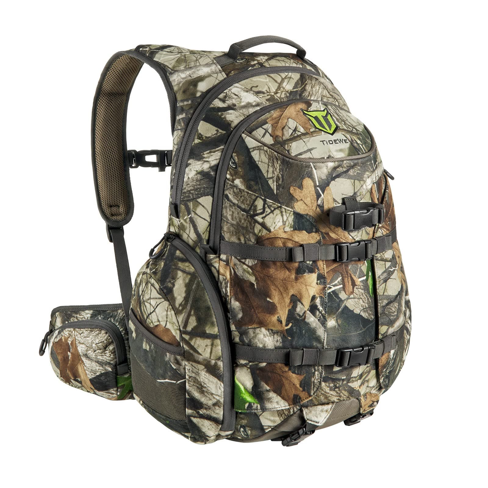 Hunting Backpack, Waterproof Camo Hunting Pack with Rain Cover, Long-Lasting Large Capacity Hunting Day Pack for Rifle Bow Gun (Next Camo G2)