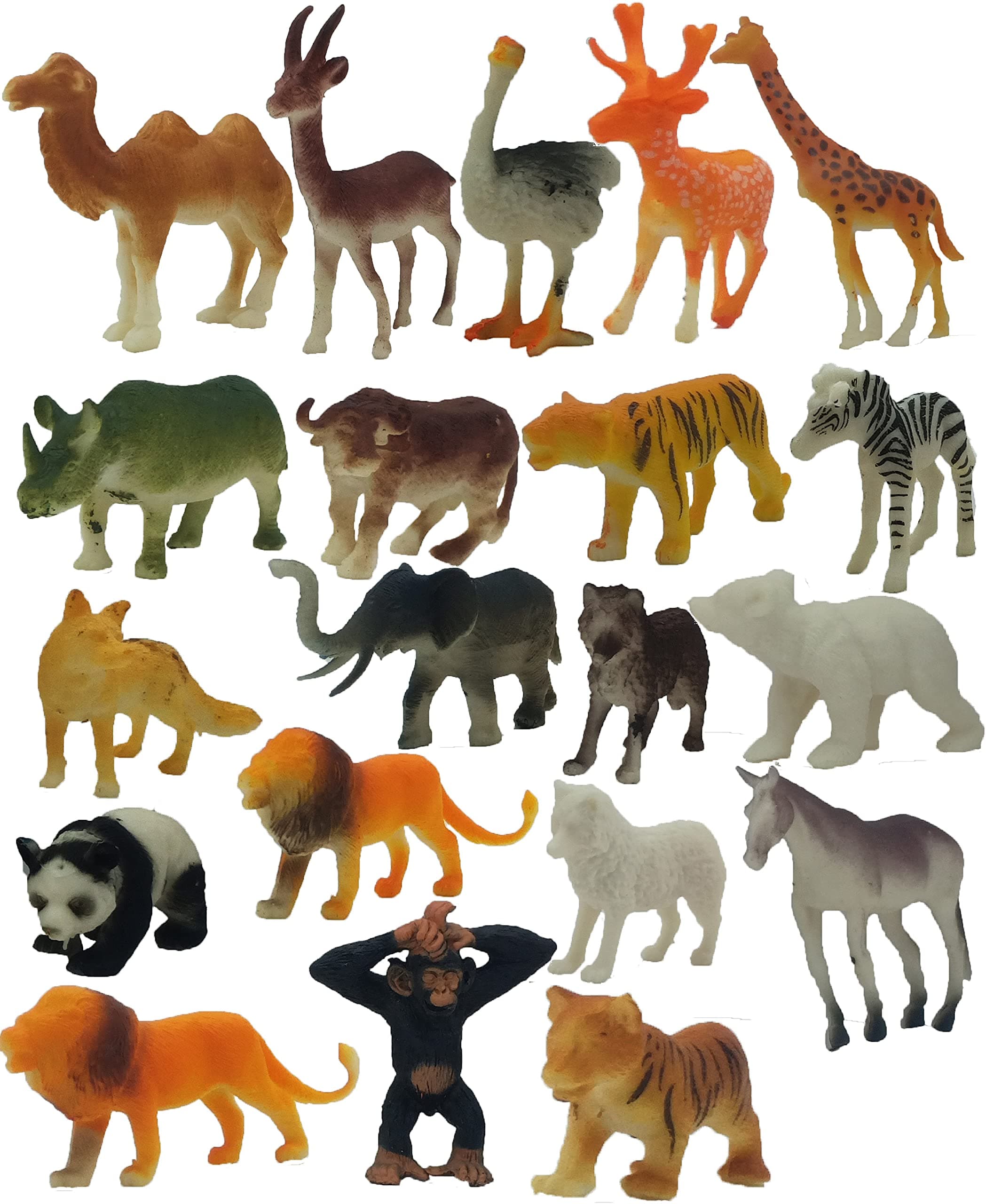 SaleOn Animal Toy Figure (8.5x6.5x2cm, Assorted Color)