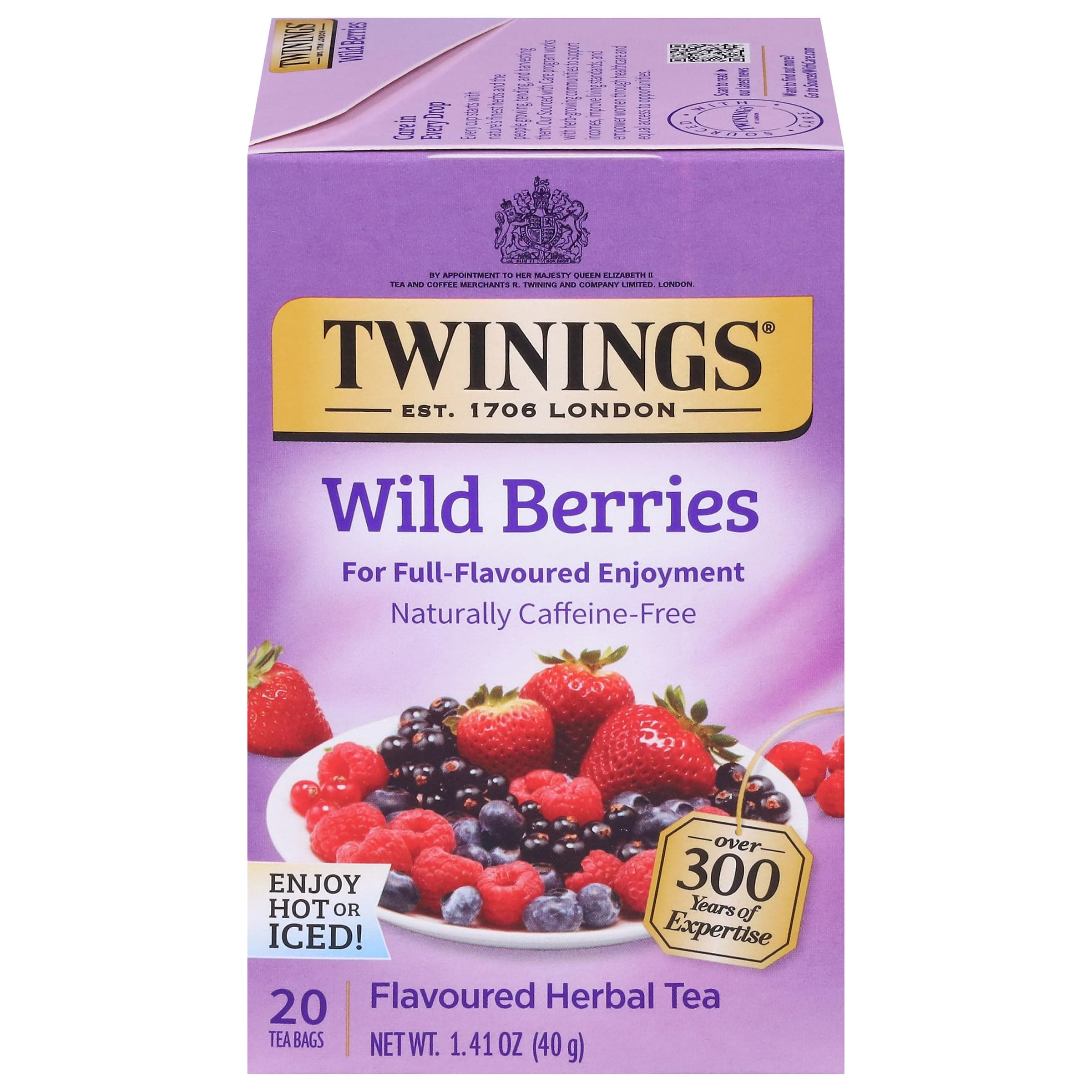 Herbal Wild Berries Bagged Tea, 20 Count