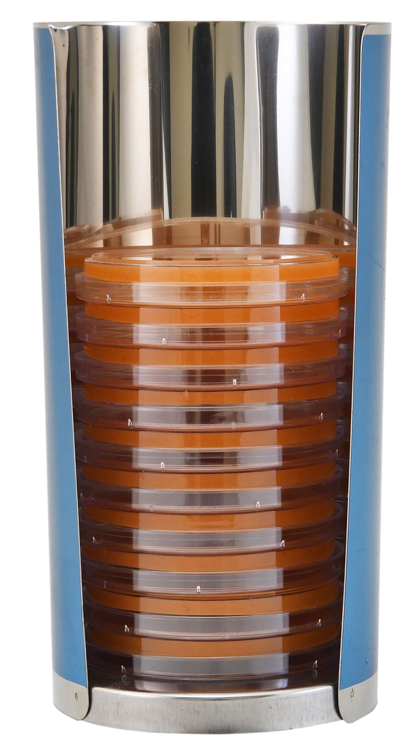 Petri Plate Can, Stainless Steel, Holds (15) 100x10mm Plates, by Boekel Industries