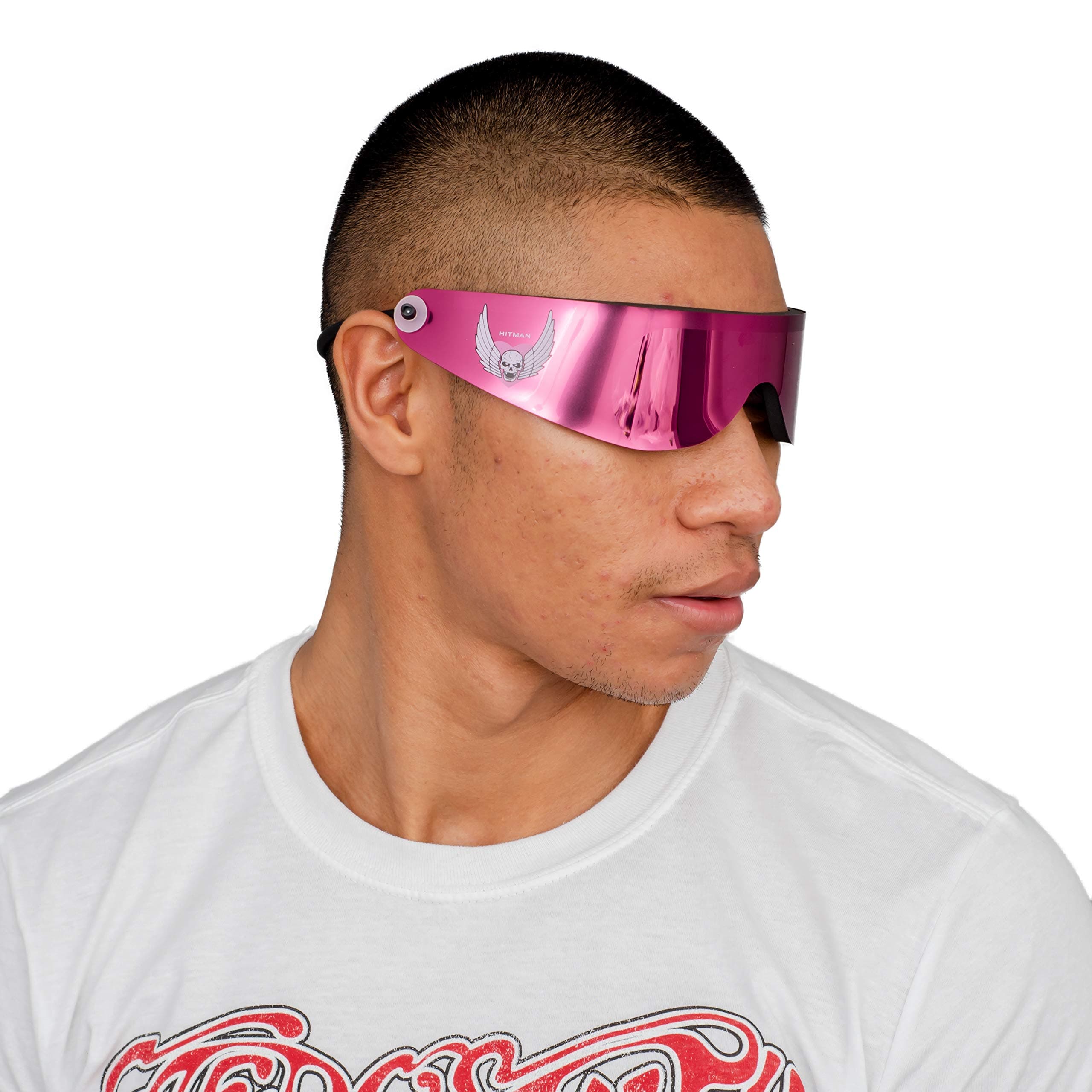 Costume Agent Adult Unisex Bret Hitman Hart Wrestler Replica Wrap Around Halloween Sunglasses