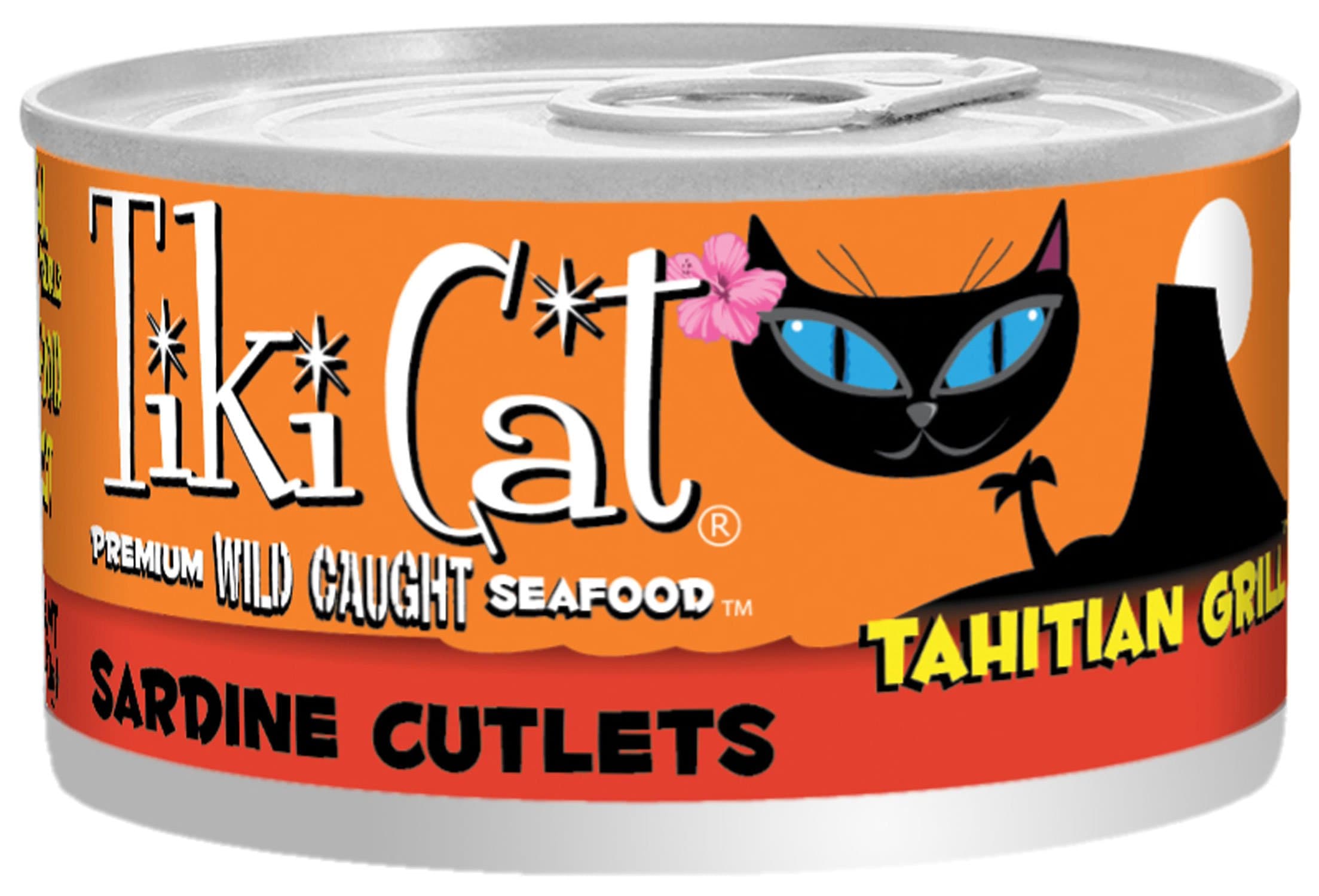 Tiki Cat Gourmet Whole Food 8-Pack Tahitian Grill Sardine Cutlets Pet Food
