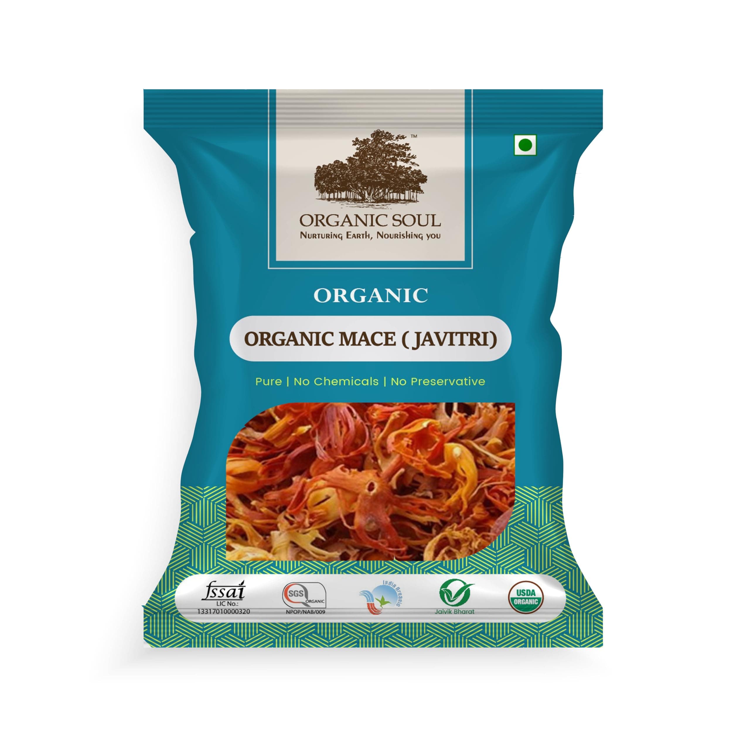 Organic Mace Whole 50g /Javitri Flower (Nutmeg Spices) / NPOP Certified I Organic Ceritfied