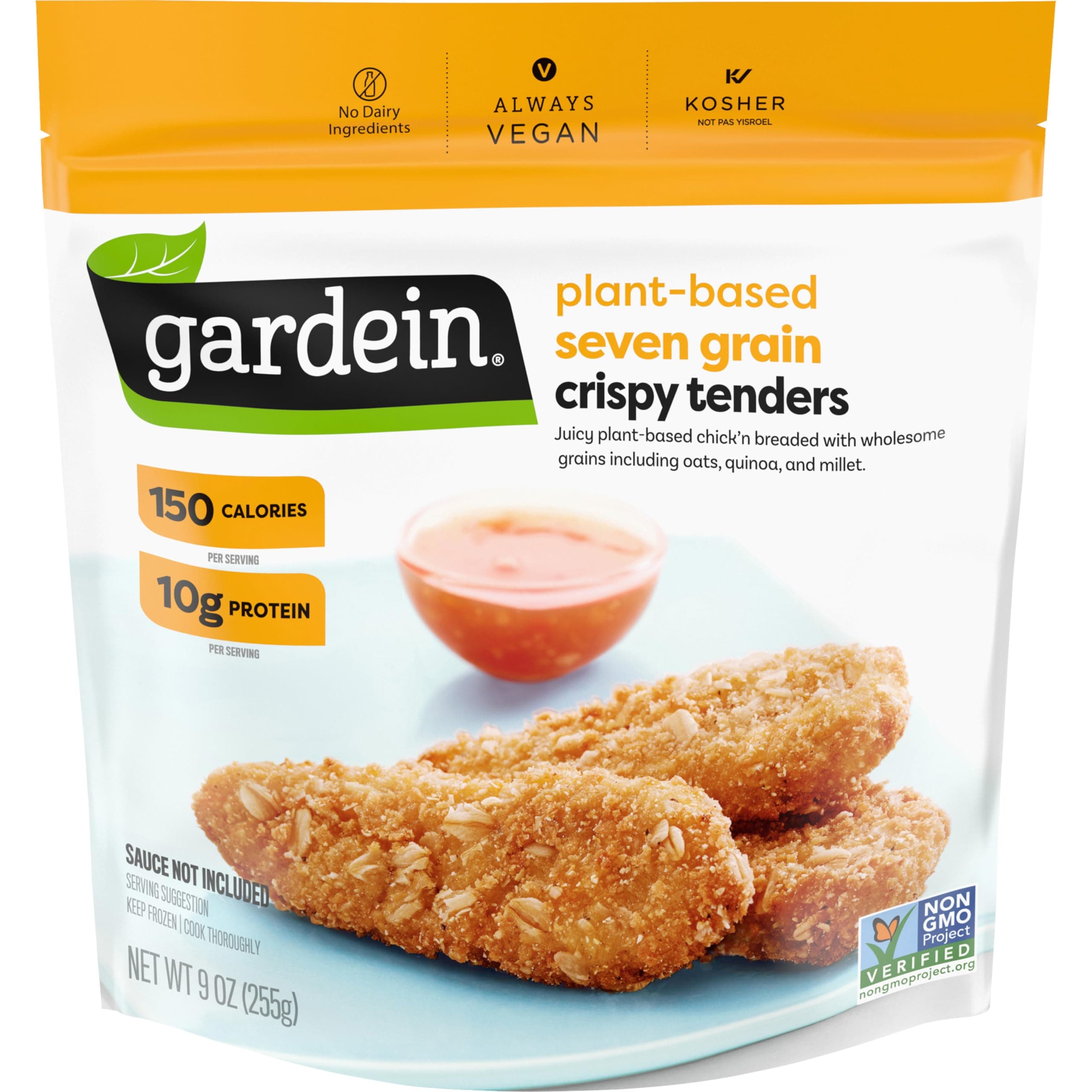 Gardein Seven Grain Crispy Plant-Based Chick'n Tenders, Vegan, Frozen, 9 oz.
