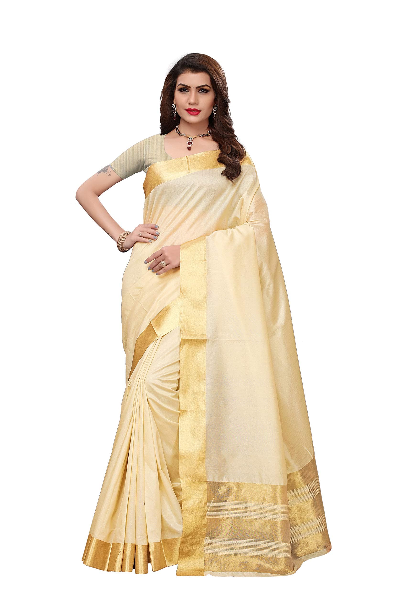Yashika Linen Saree with Blouse Piece