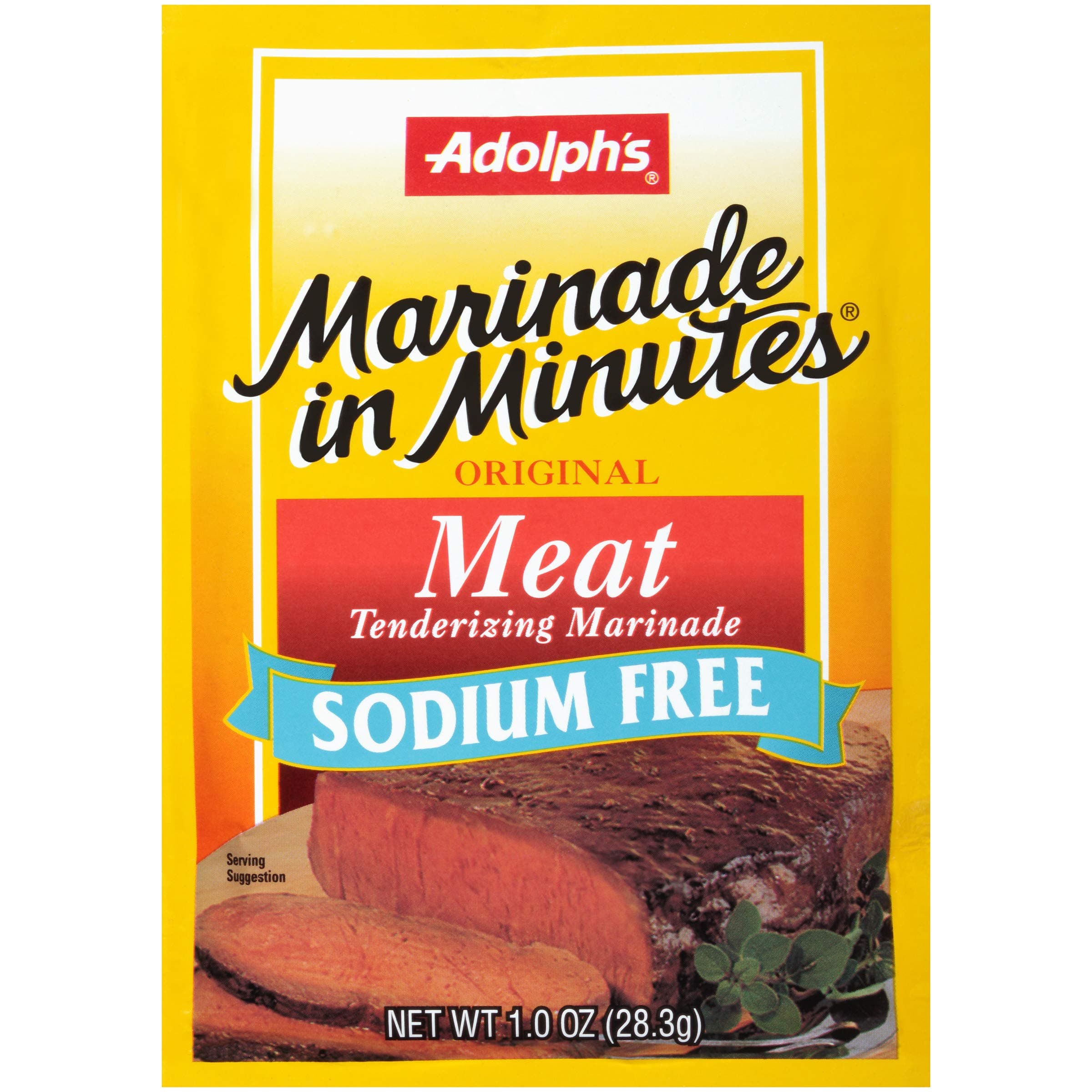 Adolph's Marinade In Minutes Sodium Free Meat Marinade, 1 oz (Pack of 24)