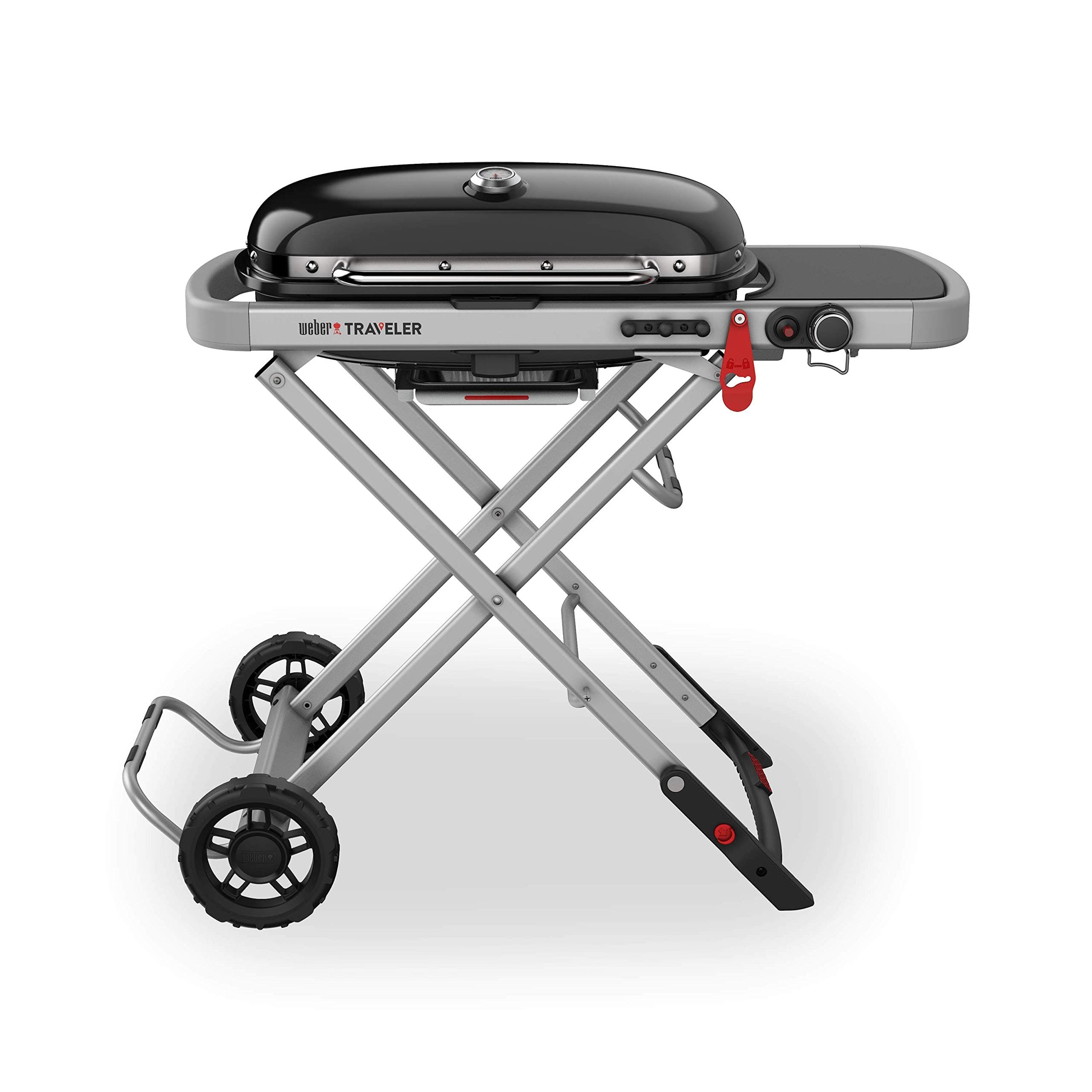 Traveler Portable Liquid Propane Gas Grill for Camping and Travel, 1 Burner, Black