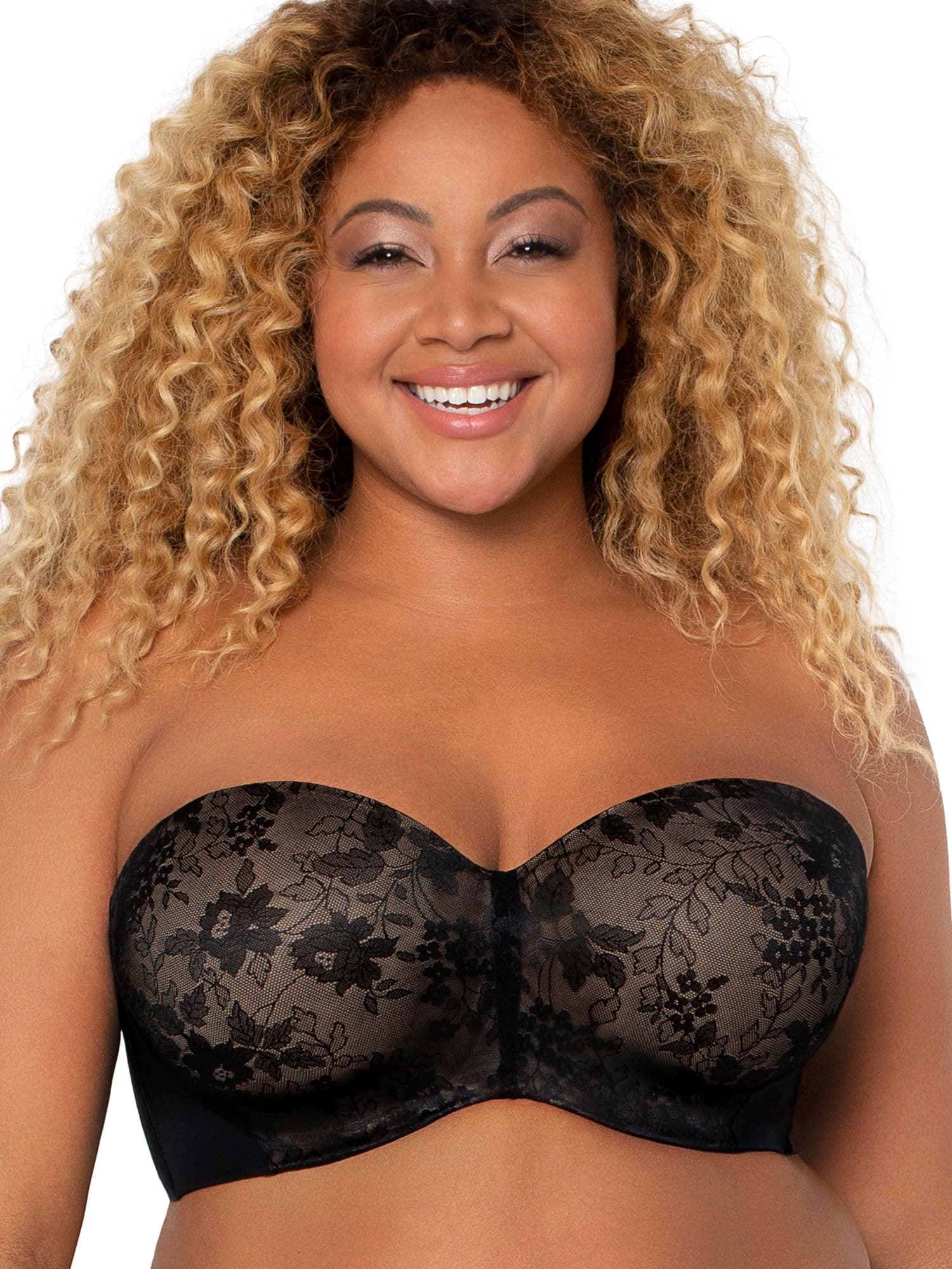 Curvy Couture Women's Smooth Strapless Multi-Way Bra