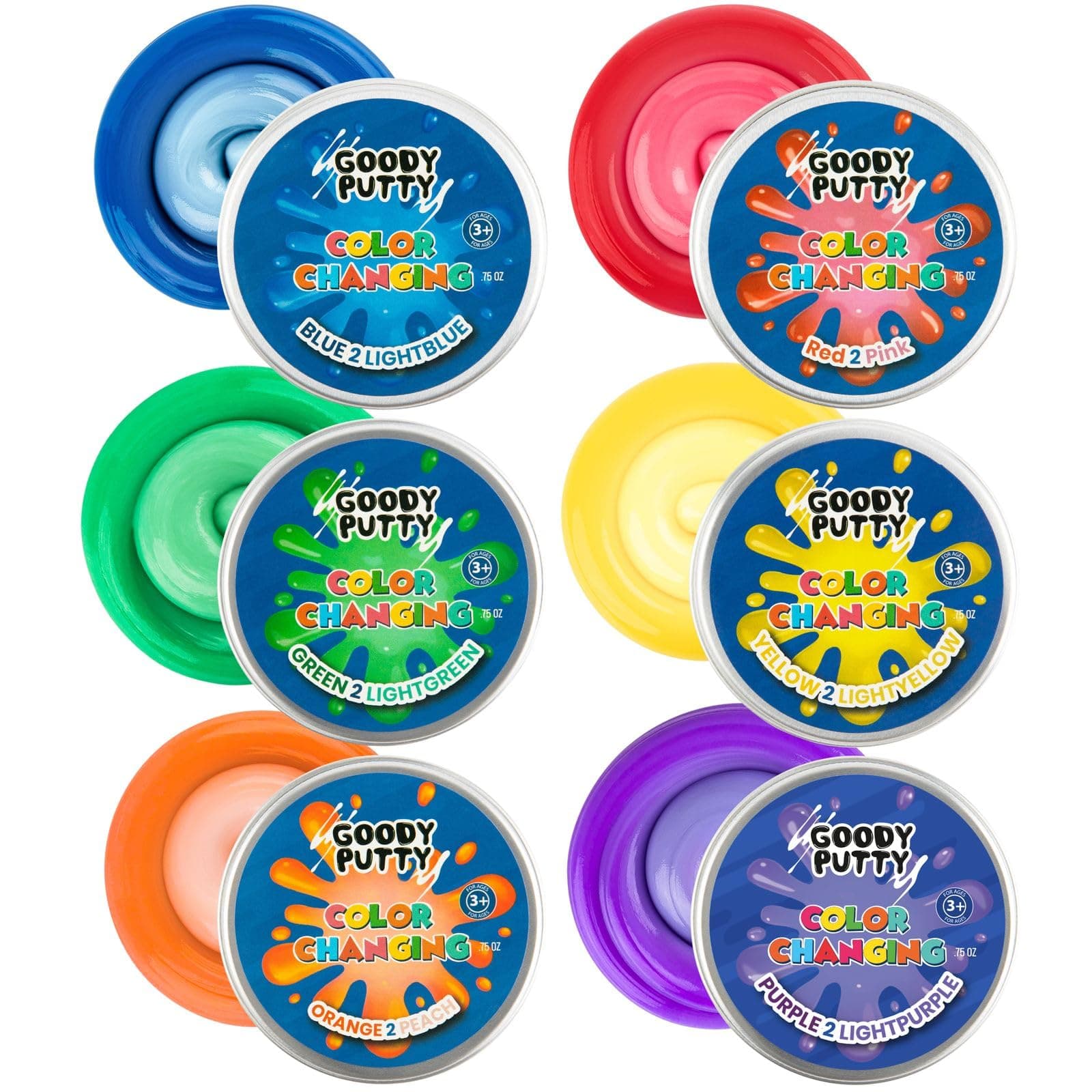 Color Changing Fidgety Toy for Kids Stress Relief and Therapy Great ADHD Fidget Putty Toy That Changes Colors