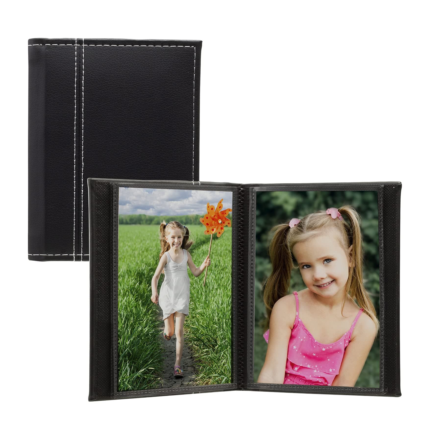 Black Photo Album w/ White Stitching