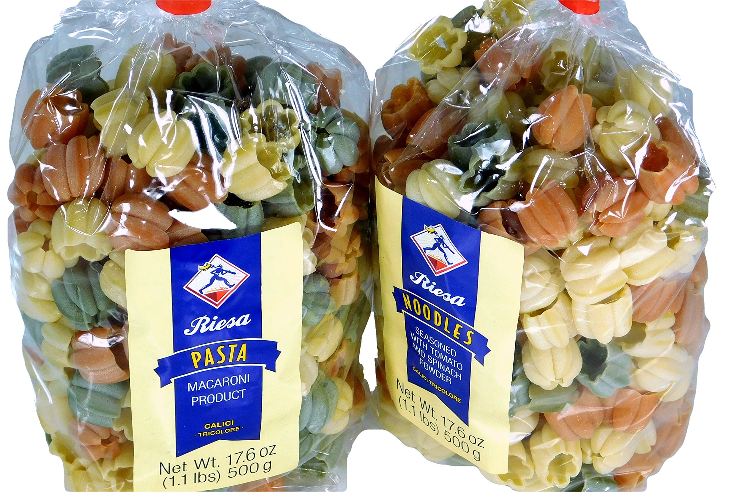 Riesa Imported Calici / Calice Tricolor Little Cups Pasta (2 x 17.6 oz packs)