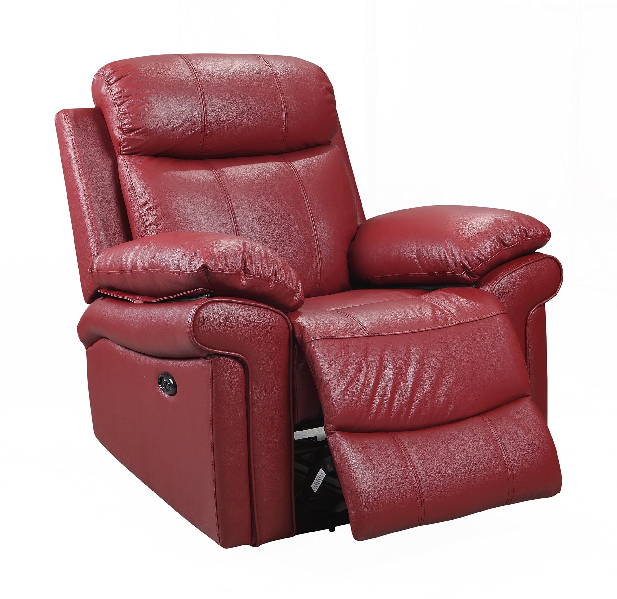 Oliver Pierce Hudson Leather Power Recliner, Red