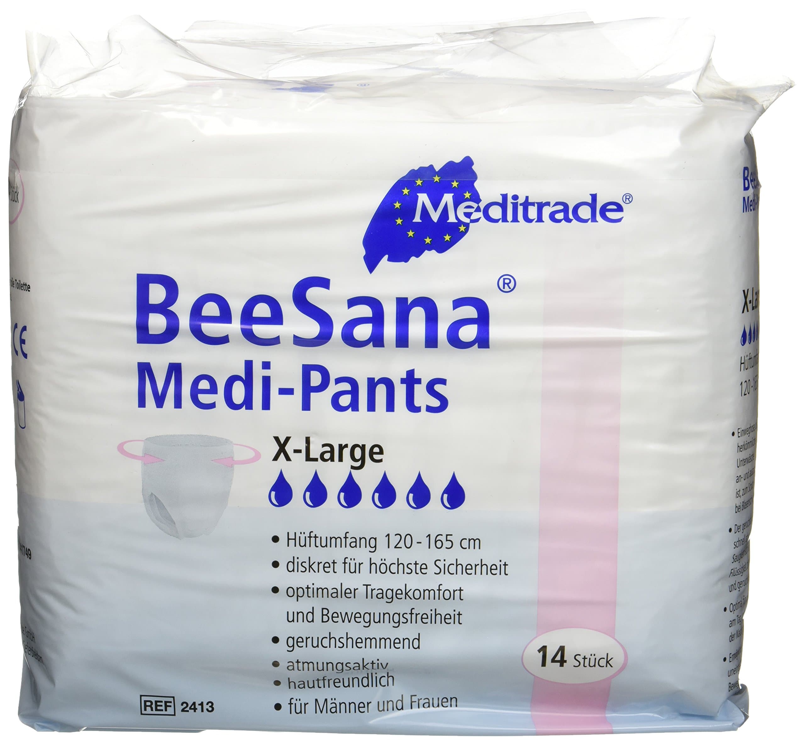Meditrade2413 Beesana Pack of Disposable Shorts, Extra Large Size (Pack of 14)
