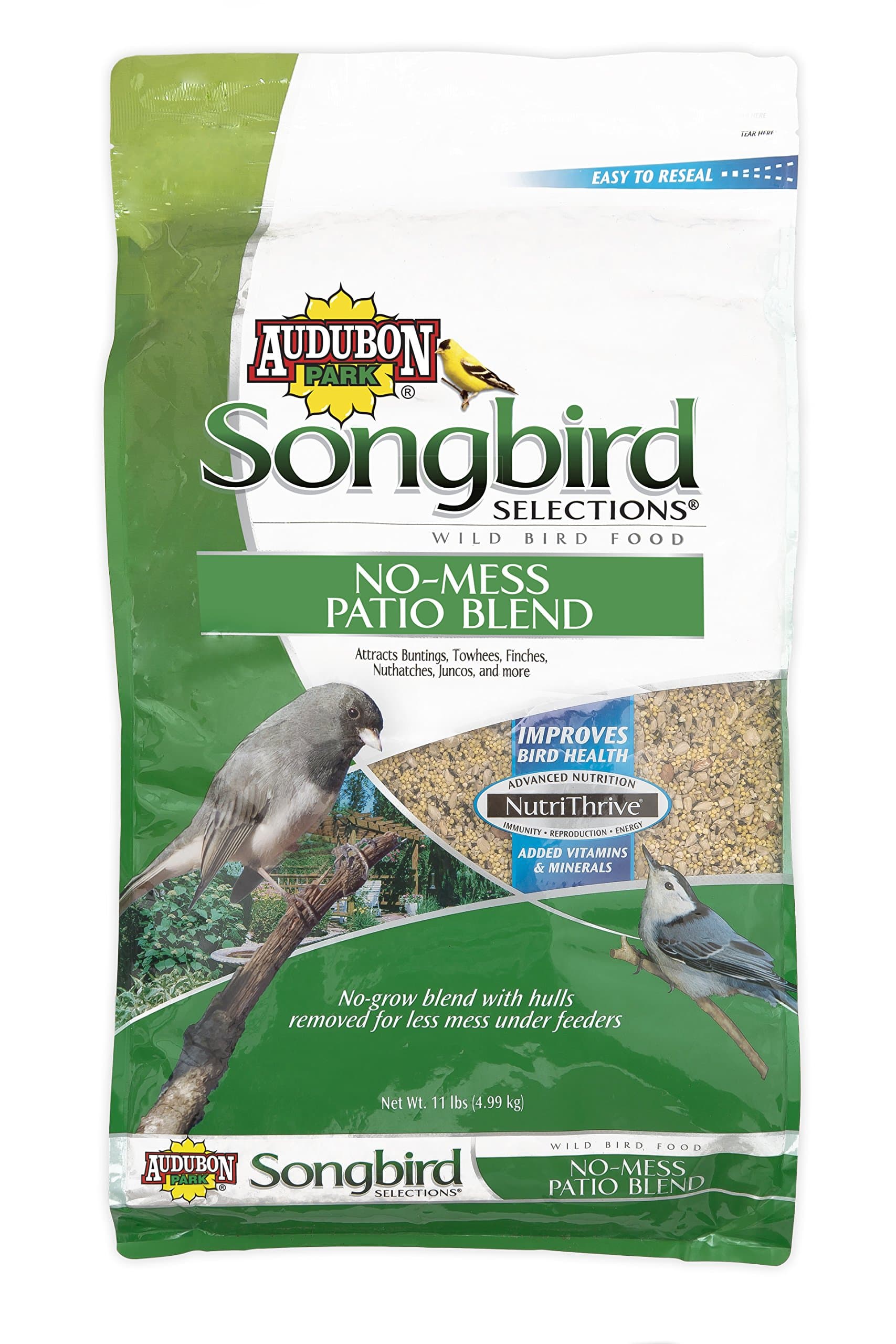 Songbird Selections, 11-Pound 11986 No-Mess Patio Blend Wild Bird Food