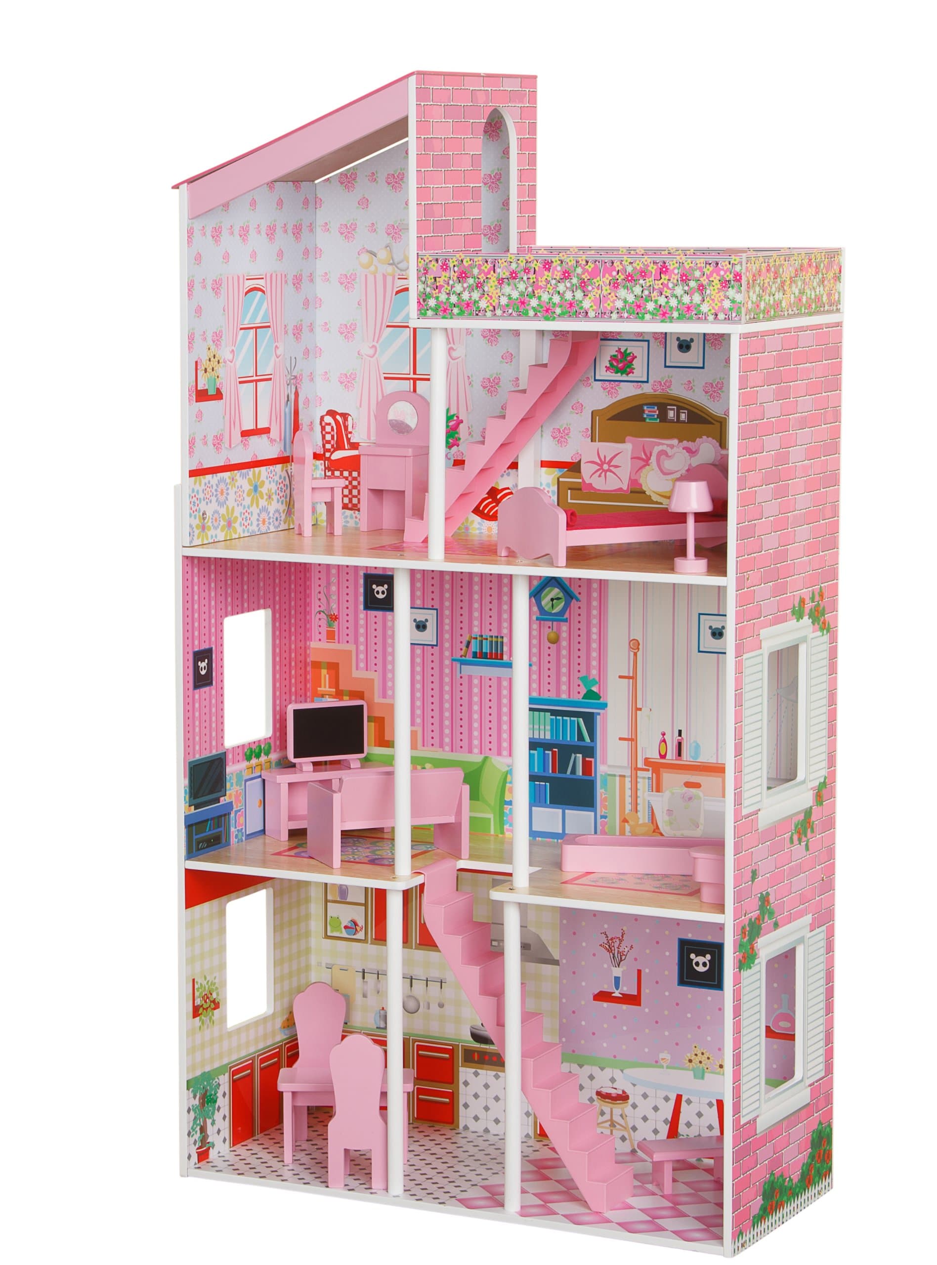 Plum Tillington Wooden Doll House, 41023, Multicolor, One Size