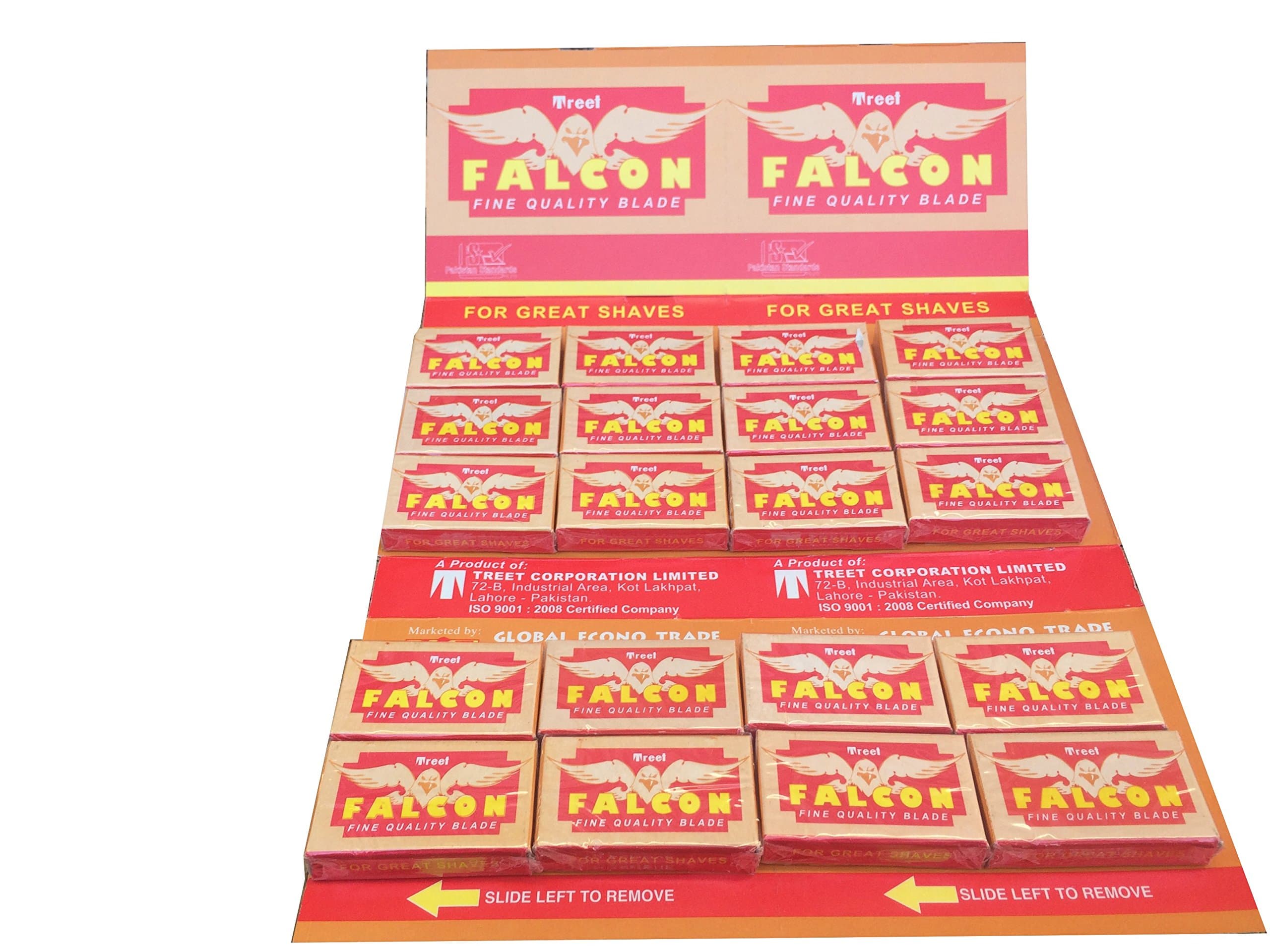 Treet Falcon Double Edge Safety Razor Blades, 200 blades (20x10)