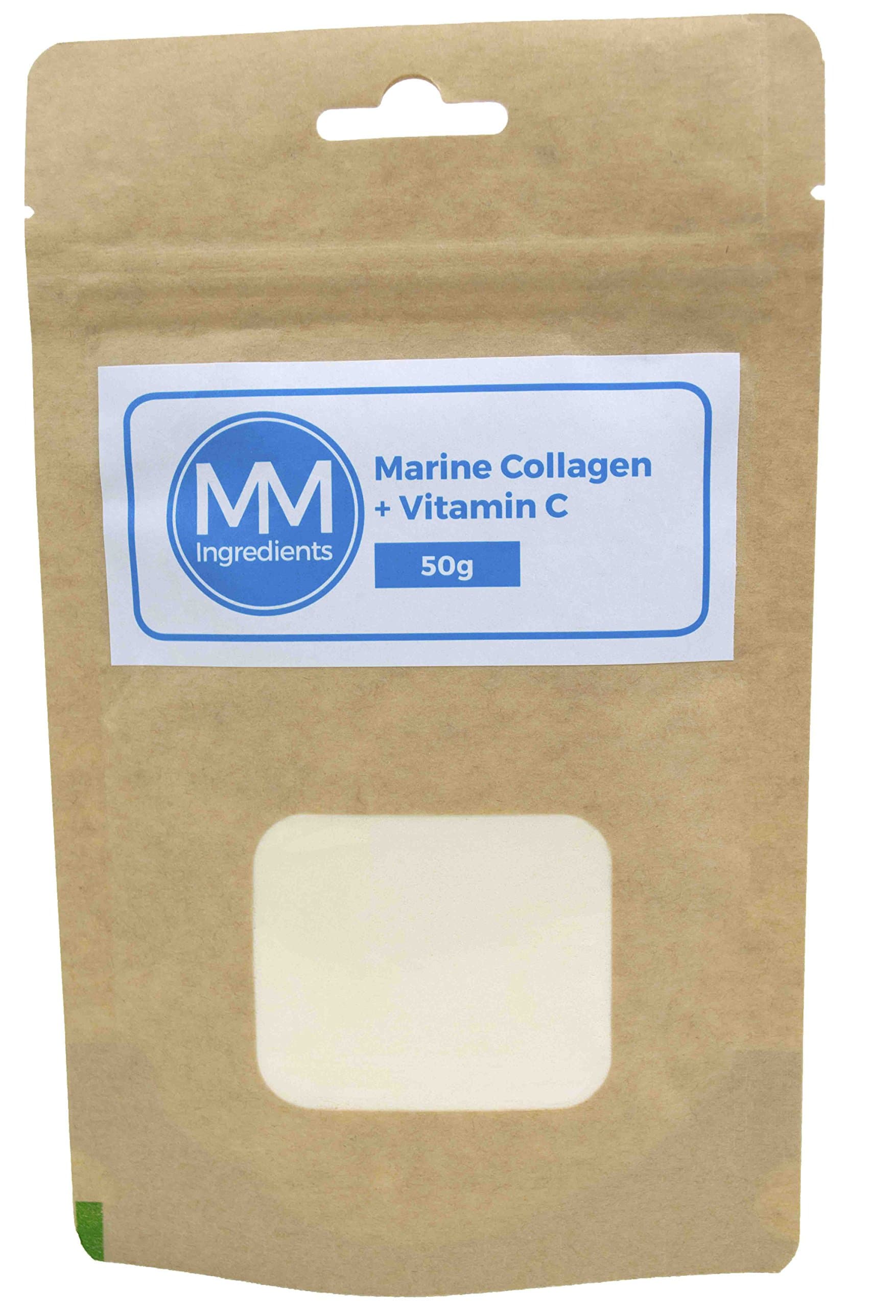Marine Collagen Plus Vitamin C 50g, in a Recyclable and resealable Pouch