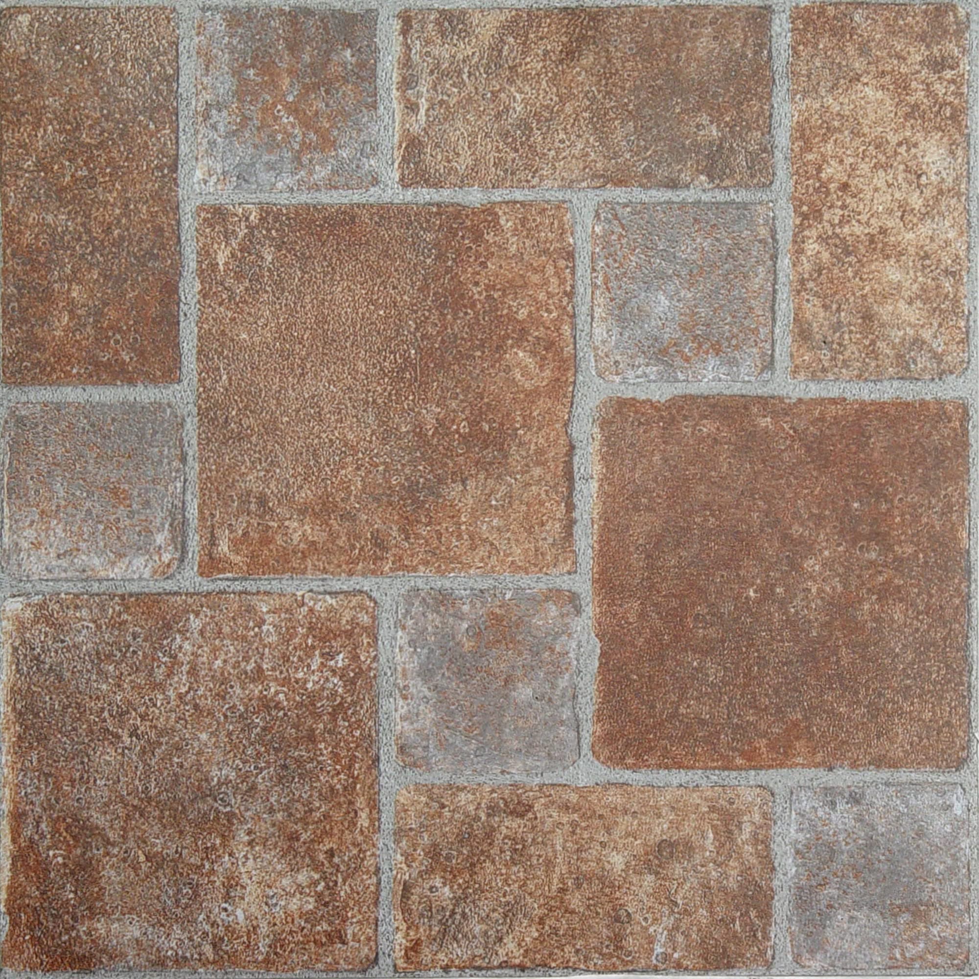 Achim Home Furnishings Ftvgm33220 Nexus 12-Inch Vinyl Tile, Geo Brick Pavers, 20-Pack