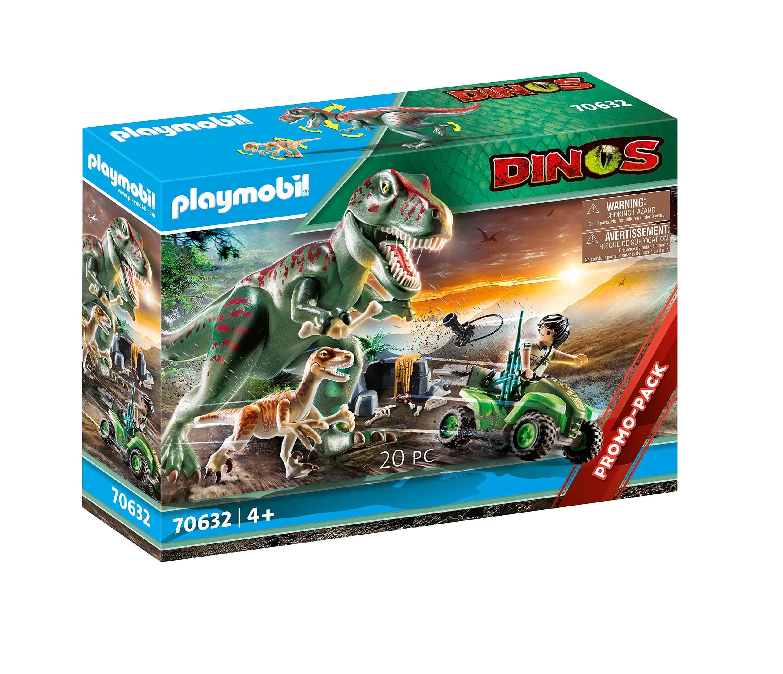 Playmobil 70632 Dinos T-Rex Attack with Raptor and Quad