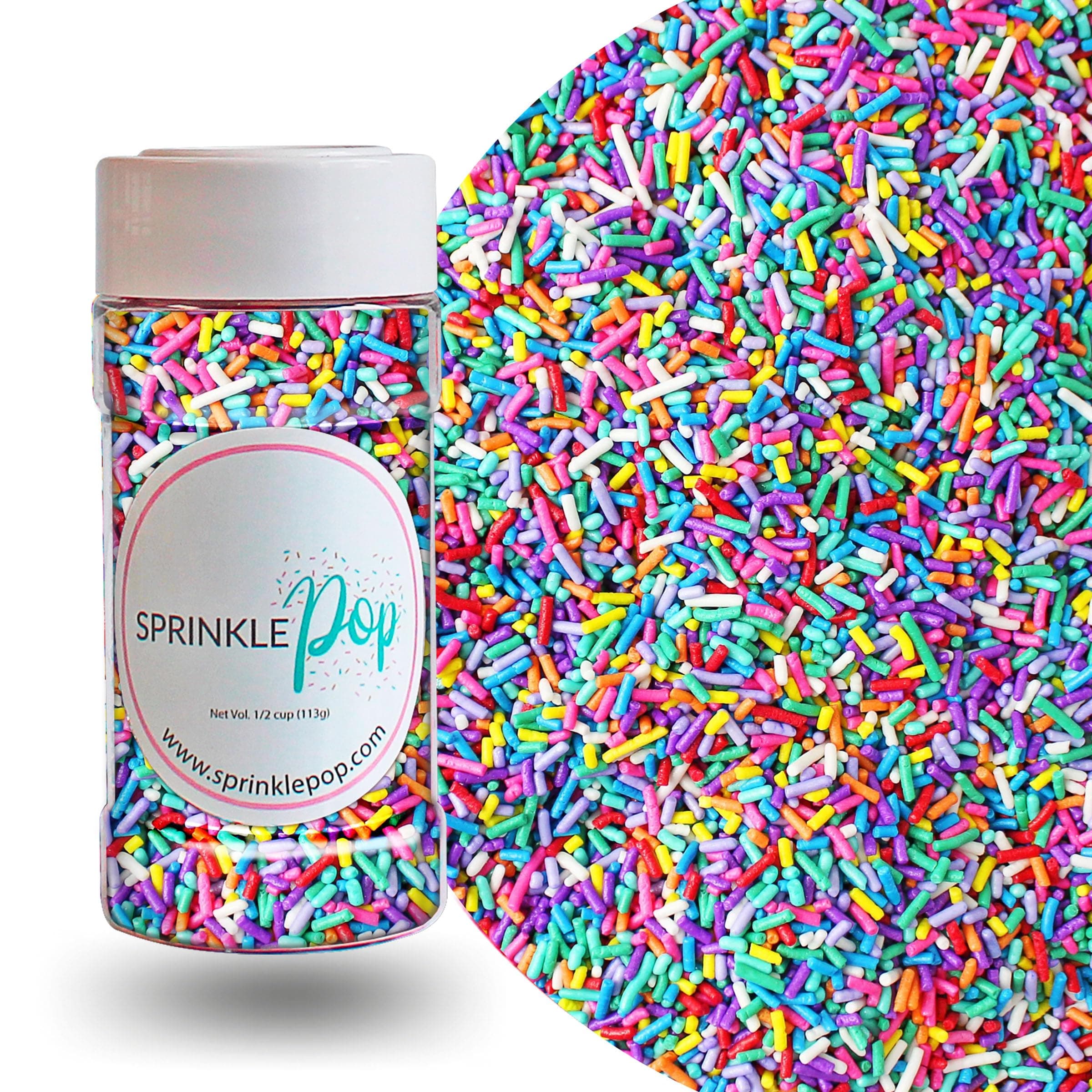 Ultimate Unicorn Rainbow Jimmies Sprinkle Mix| Yellow Red White Blue Purple Sprinkles for Decorating Birthday Cakes Cookies Cupcakes Ice Cream Donuts Brownies Candy, 4oz