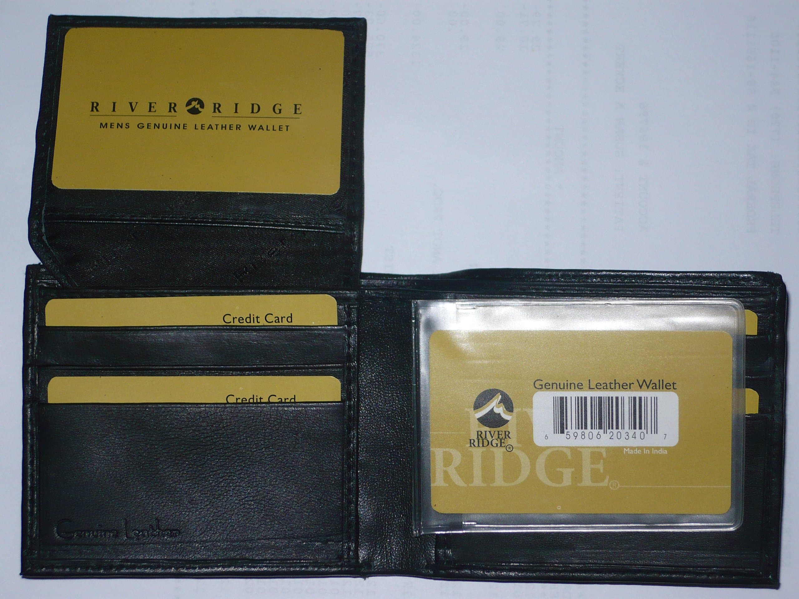 River Ridge Men's Genuine Leather Flip Up twofold Wallet