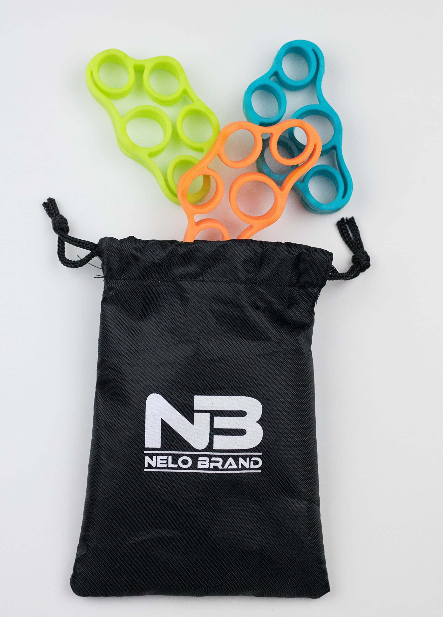 Finger Stretcher Exerciser & Hand Grip Strengthener | 3 Colored Bands 3 Resistance Levels | Use for Rehabilitation Fitness & Stress Relief | for Men Women Kids & Elderly