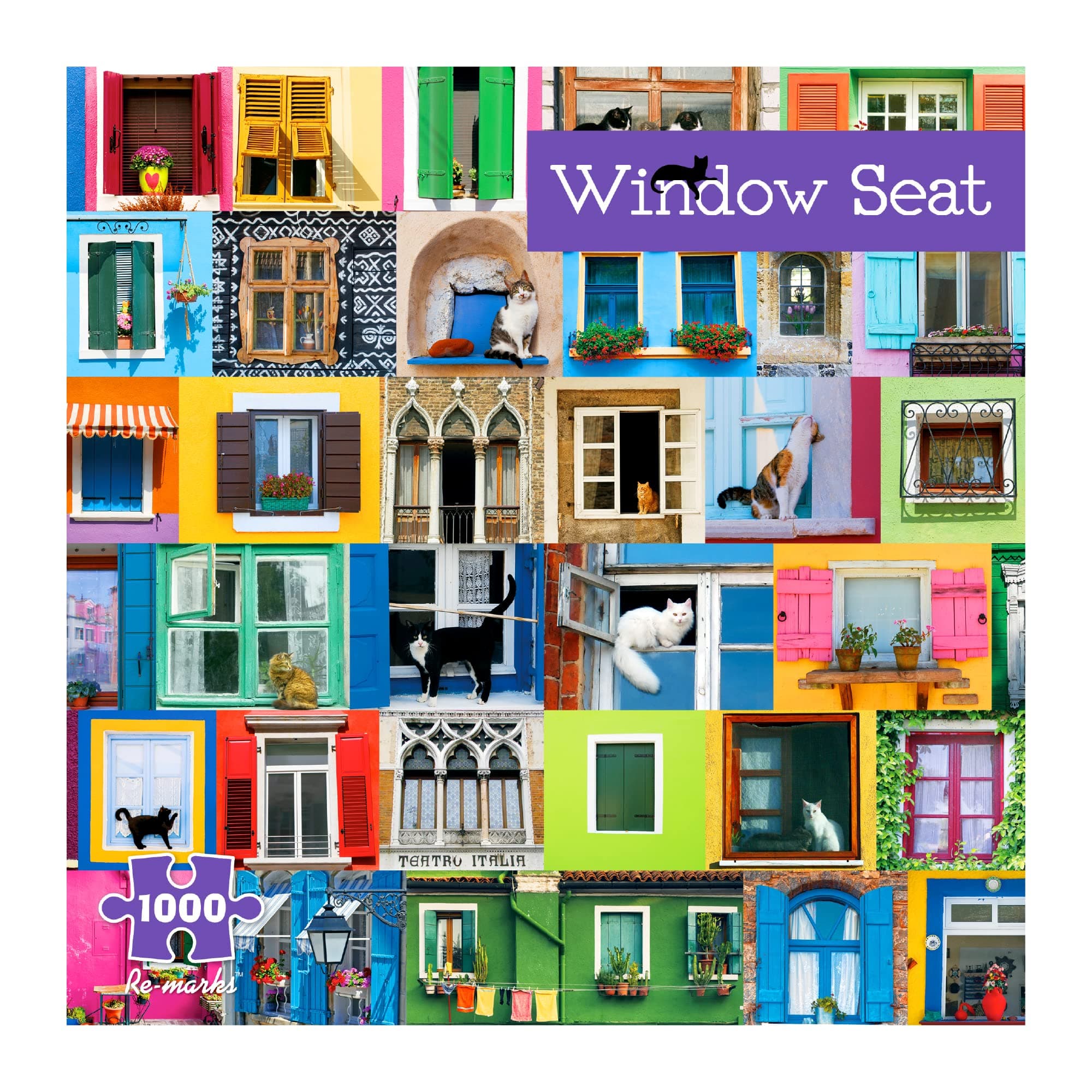 Re-marks Window Seat 1000-Piece Animal Puzzle for All Ages