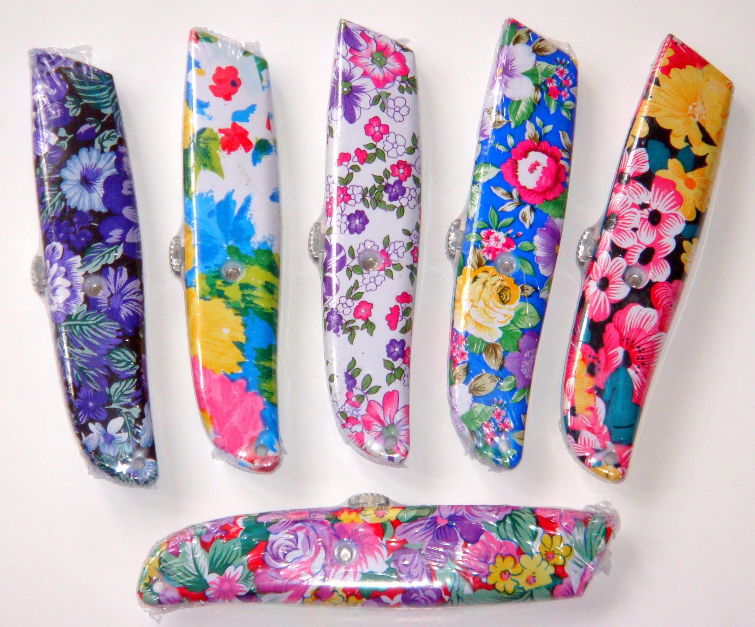 1 Ladies Flower Floral Box Cutter Utility Knife Razor Blade