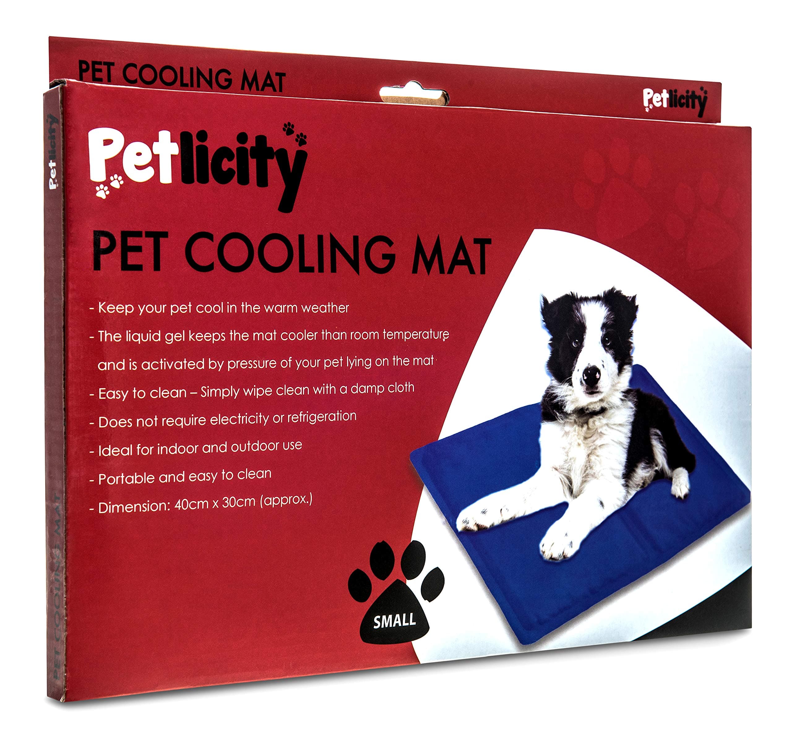 Petlicity Cooling Gel Mat for Pets Magic Multi-Function Jelly Pad Cushion Absorbs Heat From Animal to Keep them Cool-Portable and Easy to Wipe Clean (Small)