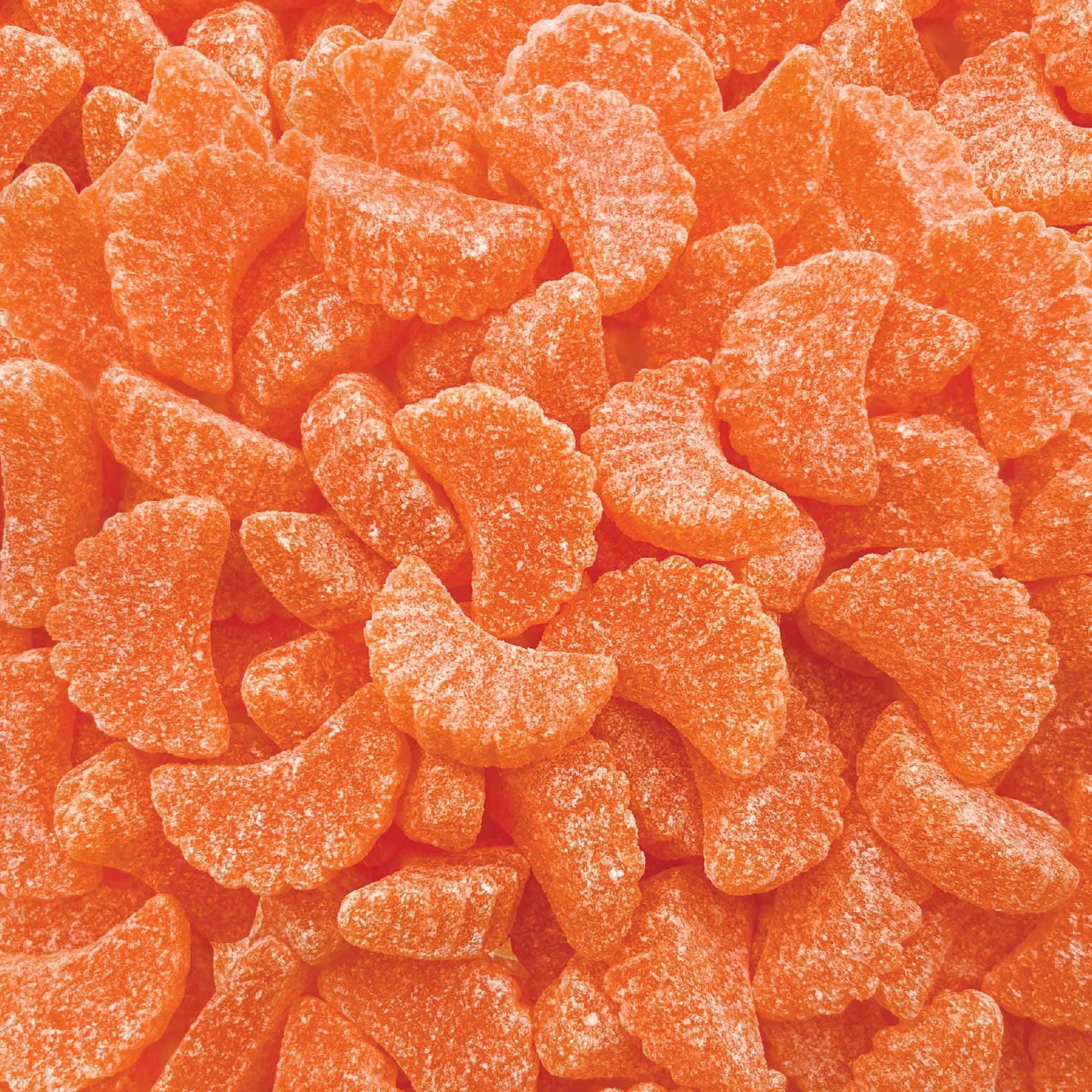 Orange Slices Jelly Candy, Sugar-Dusted, Unwrapped, Bulk Pack 2 Pounds