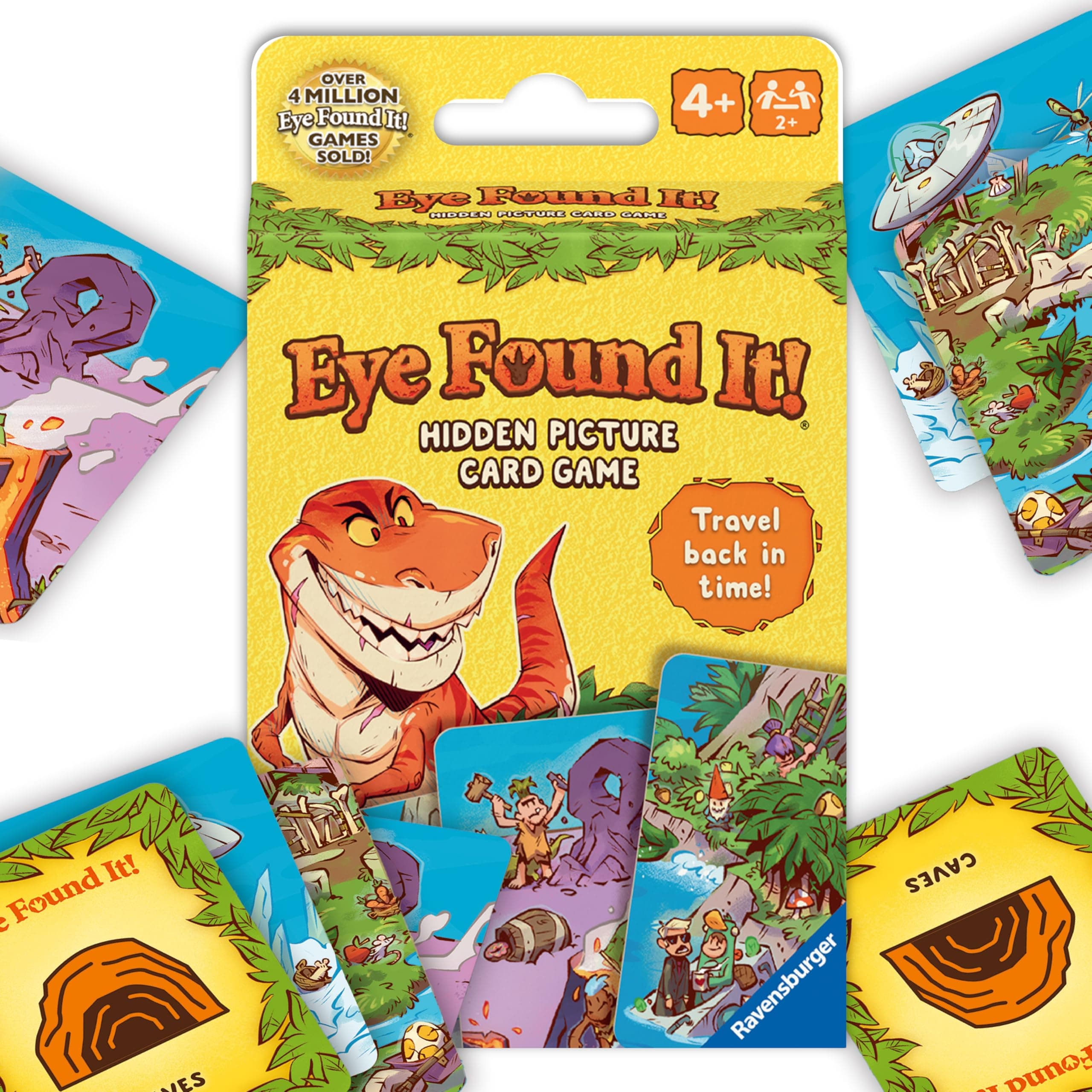 Ravensburger Dinosaur Island Eye Found It! Card Game - Fun Dinosaur Spot It Game for Kids & Families - Promotes Focus and Memory - Ages 4+