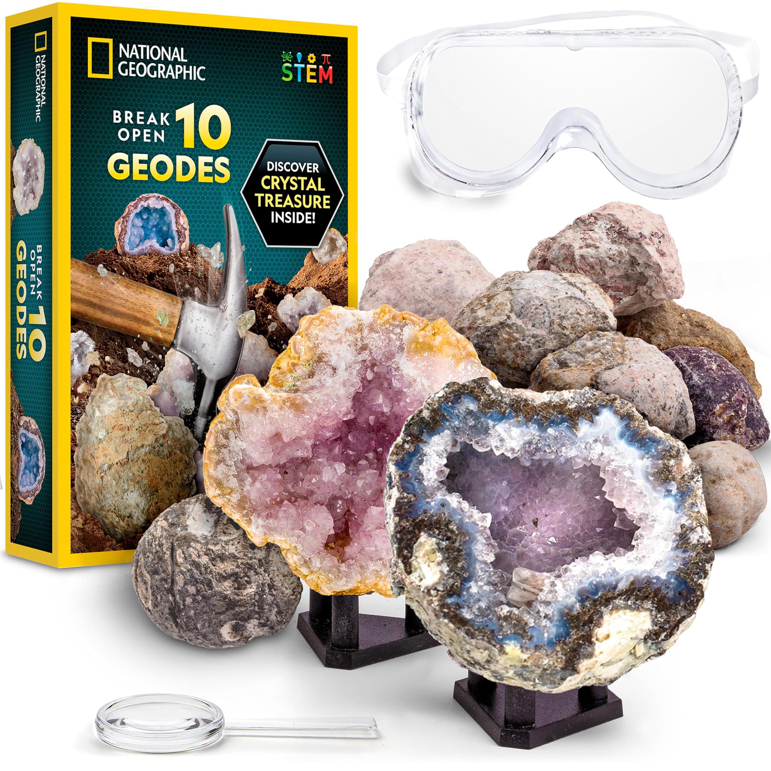NATIONAL GEOGRAPHIC - Break Open 10 Geodes - TOP QUALITY!