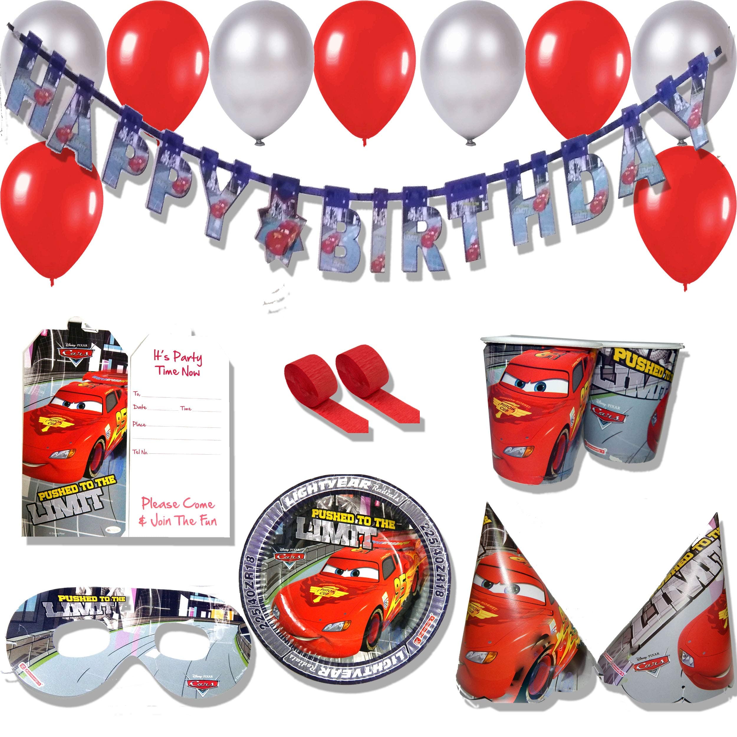 Themehouseparty Cartoon Characters Printed Birthday Party Decoration Combo of 91+ Items for Theme Birthday Party for Kids