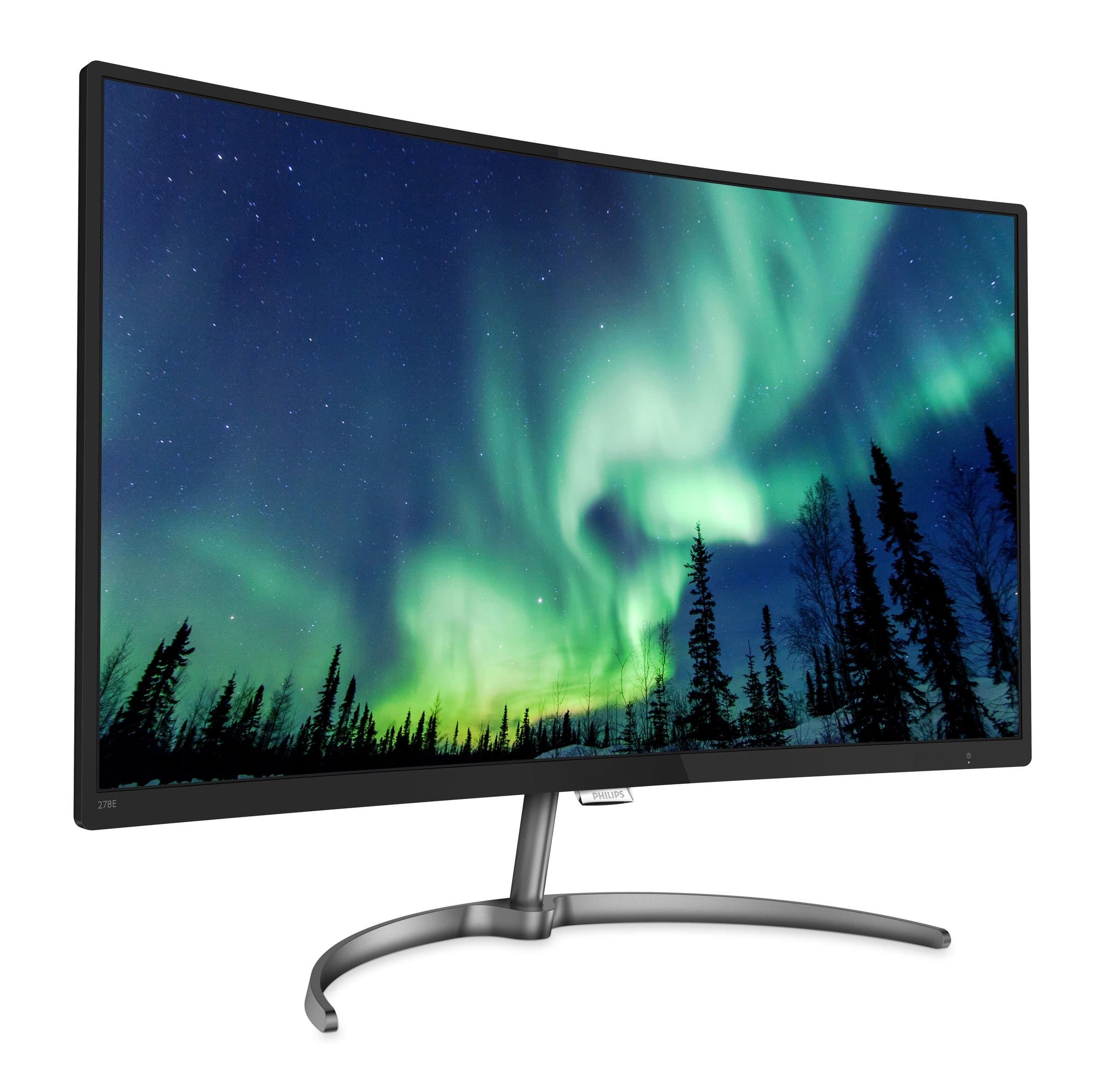 Philips 278E8QJAB/00 27" Widescreen VA W-LED Black Glossy Multimedia Curved Monitor (1920x1080/4ms/VGA/HDMI/DisplayPort)