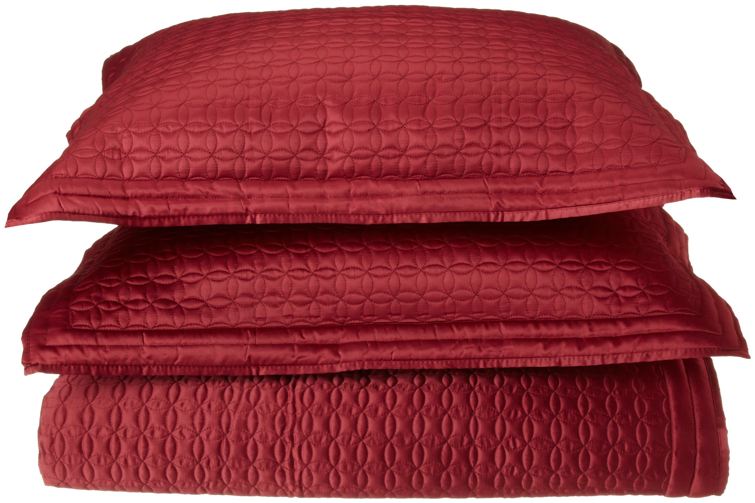 Epoch Hometex, Inc Ancient Coin Full/Queen Quilt and Sham Set, Garnet