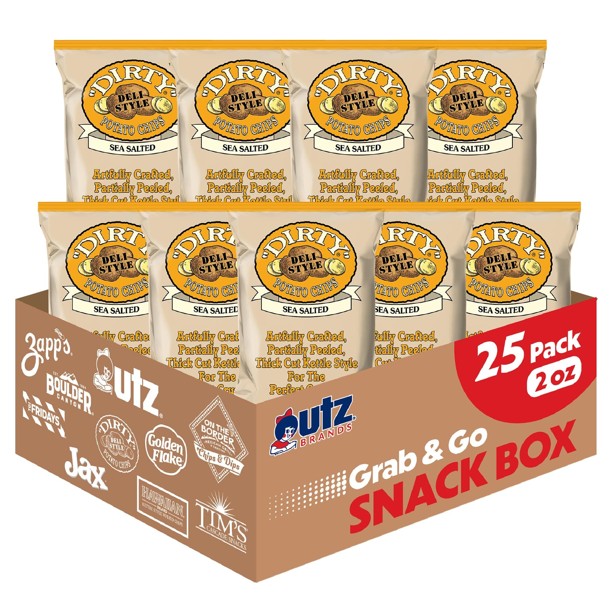 Dirty Sea Salted Potato Chips, 2 Ounce - 25 per case.