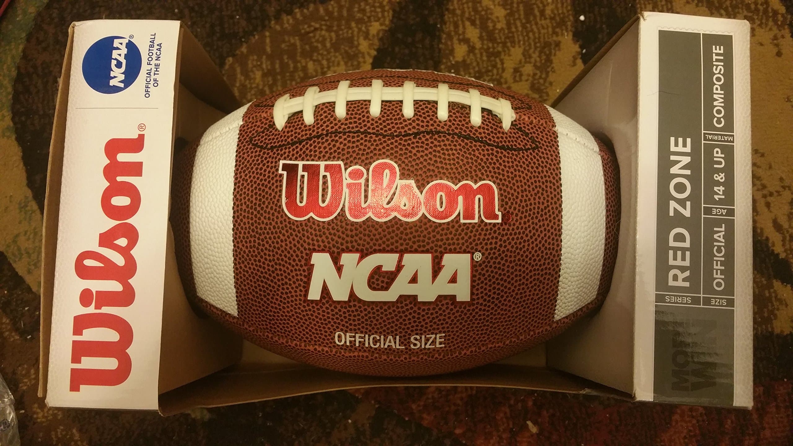 Wilson NCAA Red Zone Series Composite Leather Official Size Football | WTF1570ID