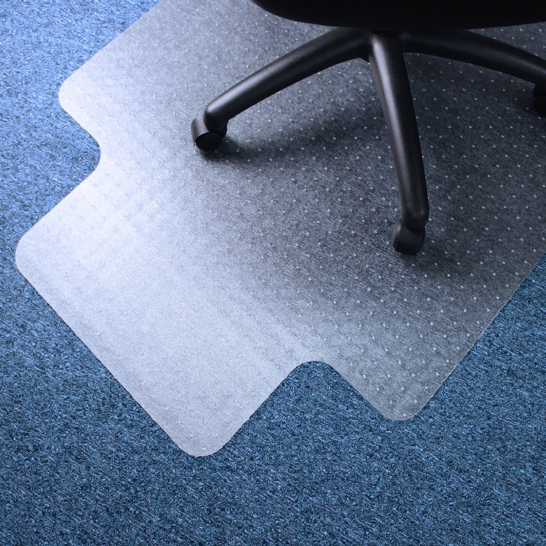 Marvelux 2 Pack Office Chair Mats for Low Pile Carpets 36" x 48” Clear Vinyl Protector Mat for Chairs Under Desks, Rectangular with Lip, PVC Carpeted Floor Mat for Computer Desk Chairs, Shipped Flat