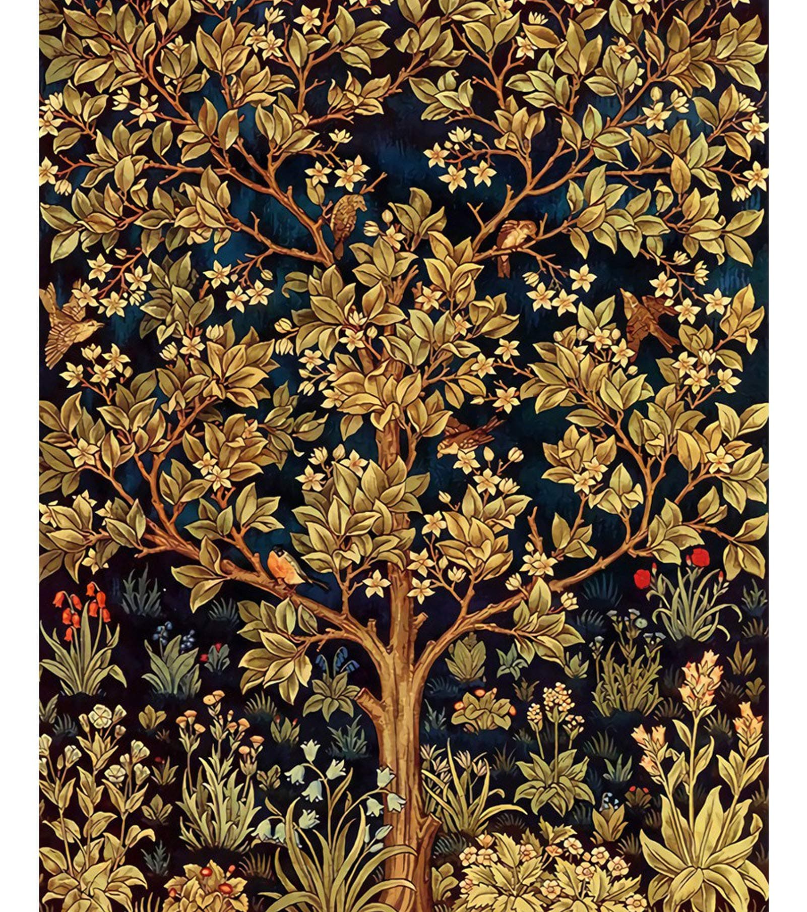 Paint by Numbers, Canvas Interesting DIY Oil Painting Kit for Kids & Adults, 16" x 20" Drawing Paintwork with Paintbrushes, Acrylic Pigment-Tree of Life (Without Frame)(A-01)