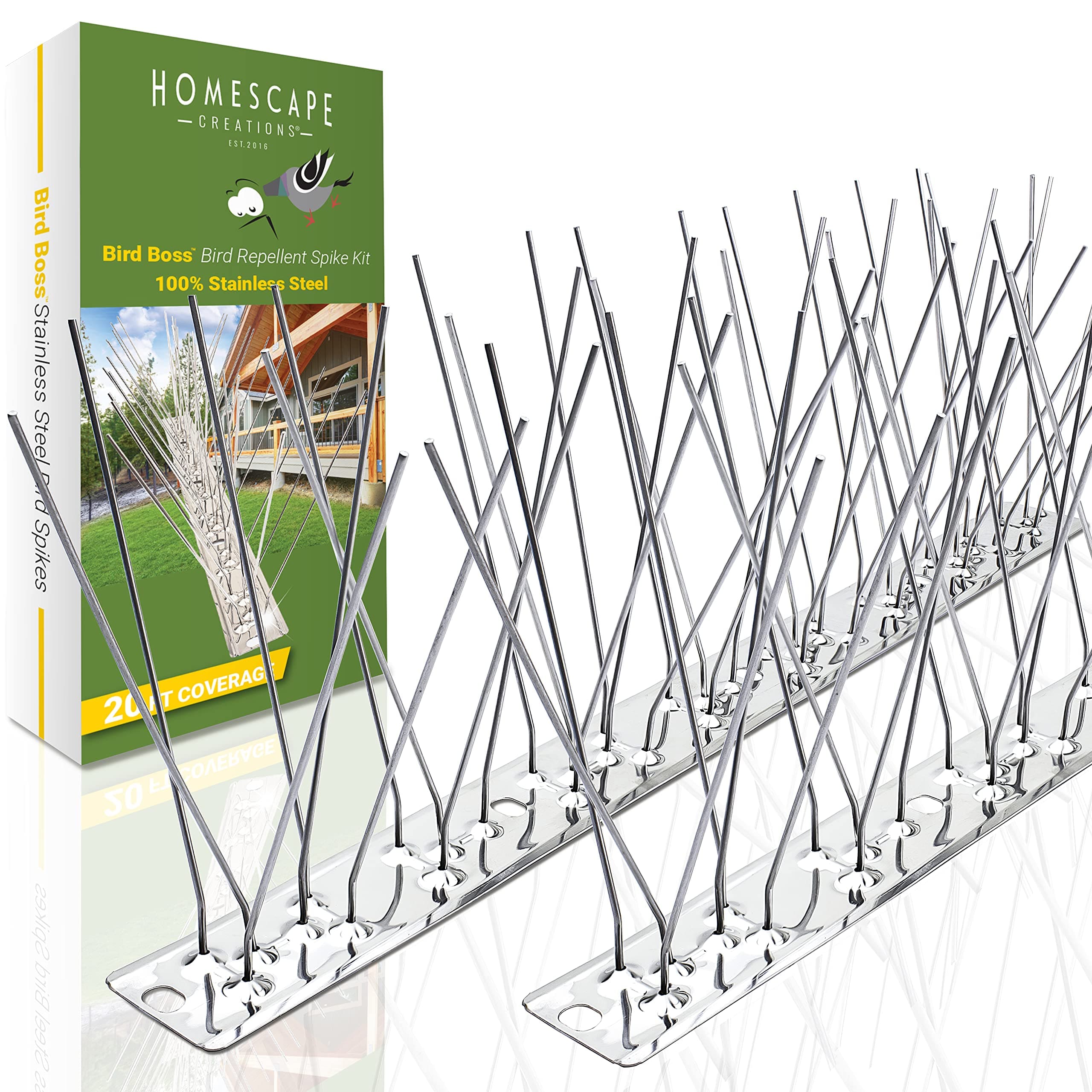 to Keep Off Pigeons and Small Pests - All Stainless Steel Deterrent Device - (20 Feet Coverage)