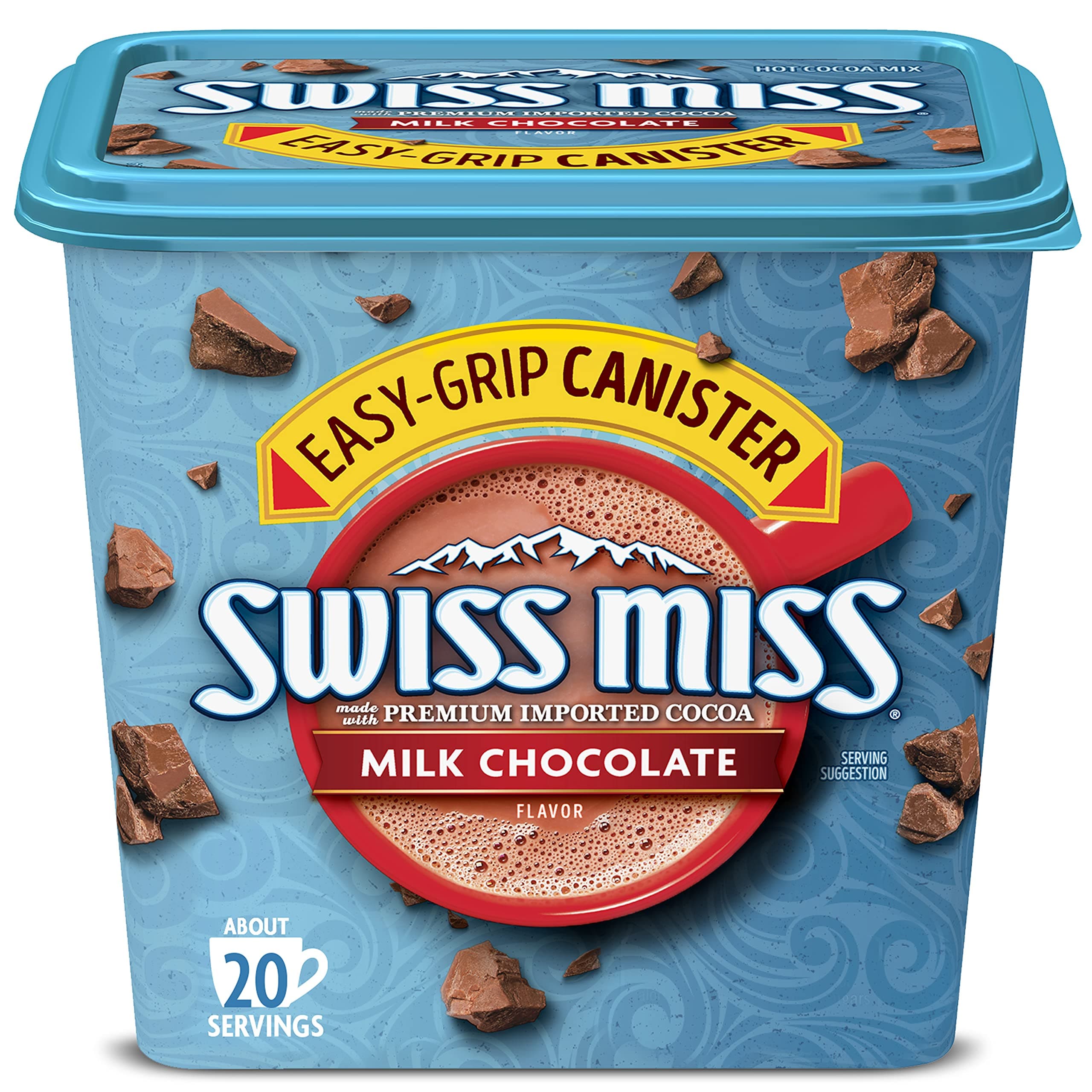 Swiss Miss Milk Chocolate Flavored Hot Cocoa Mix, 22.23 OZ Canister