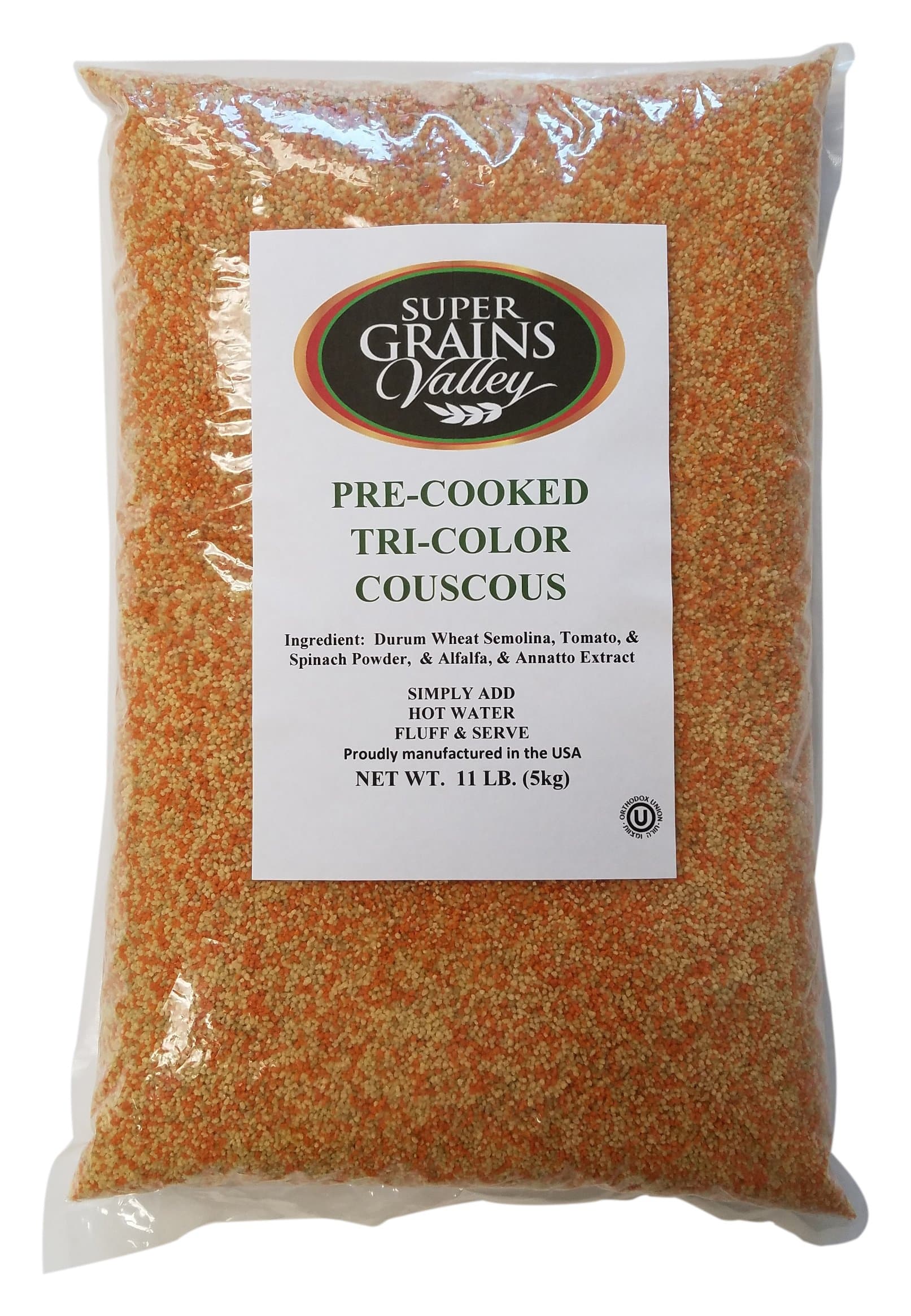 Super Grains Valley Pre-Cooked Tri-Color Couscous Bag, 11 lb.