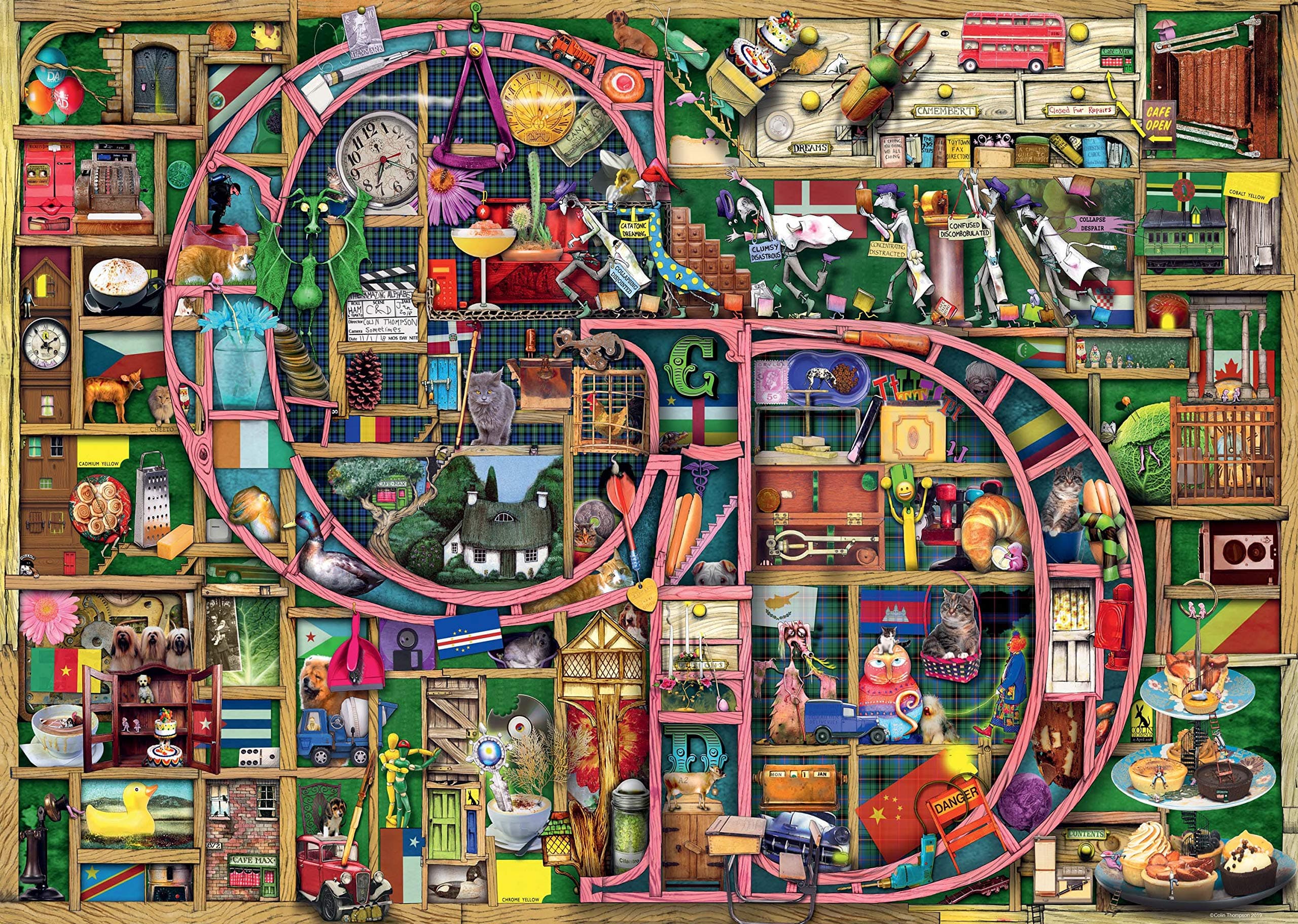 Ravensburger Colin Thompson Awesome Alphabet "C & D" 1000 Piece Jigsaw Puzzles for Adults & Kids Age 14 Years Up