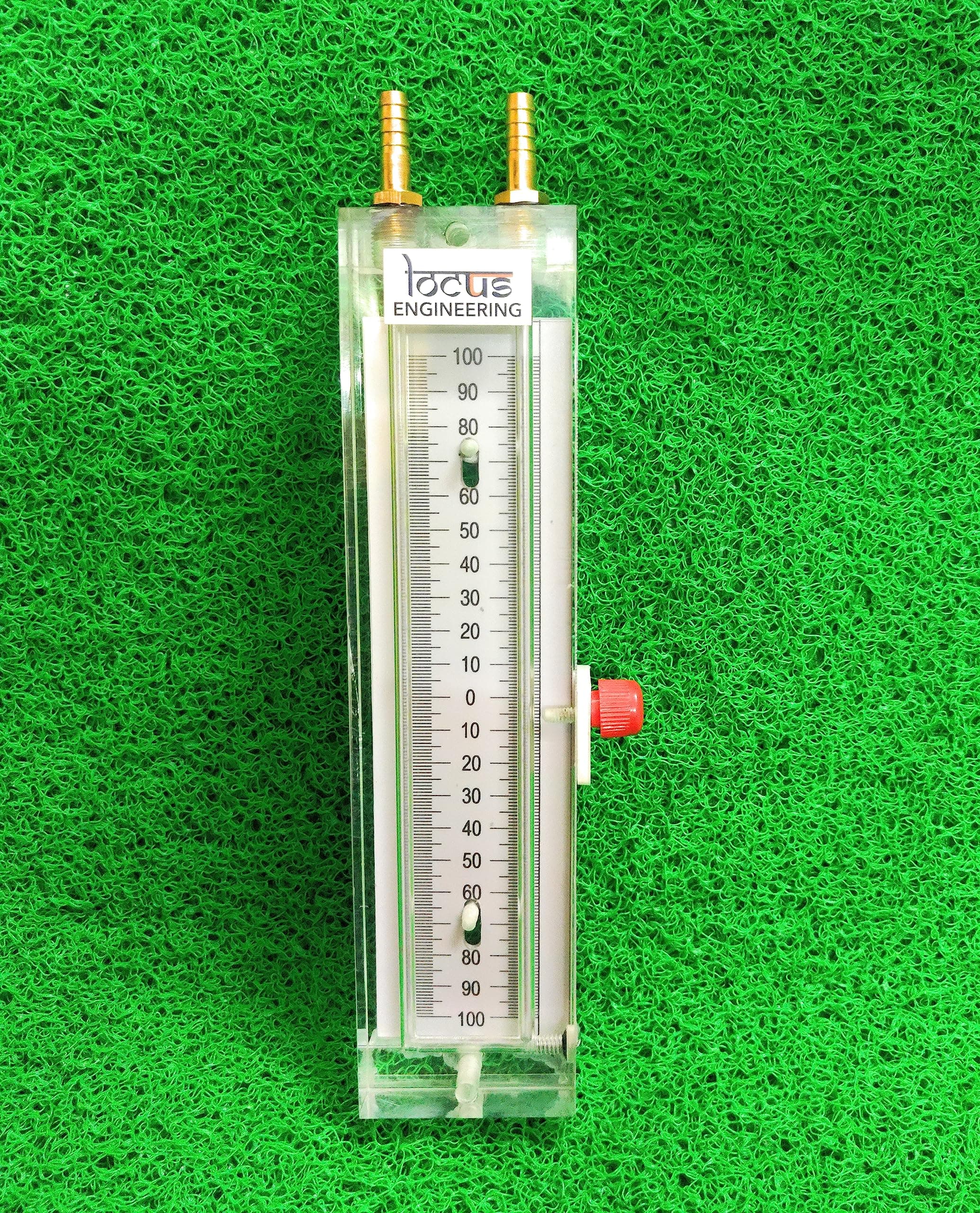Acrylic U Tube Manometer | 100-0-100 mmWC Range | Wall Mounted | Brass Nozzle | Gas & Liquid Pressure Measurement | Industrial & Laboratory Use | ISO & CE Certified