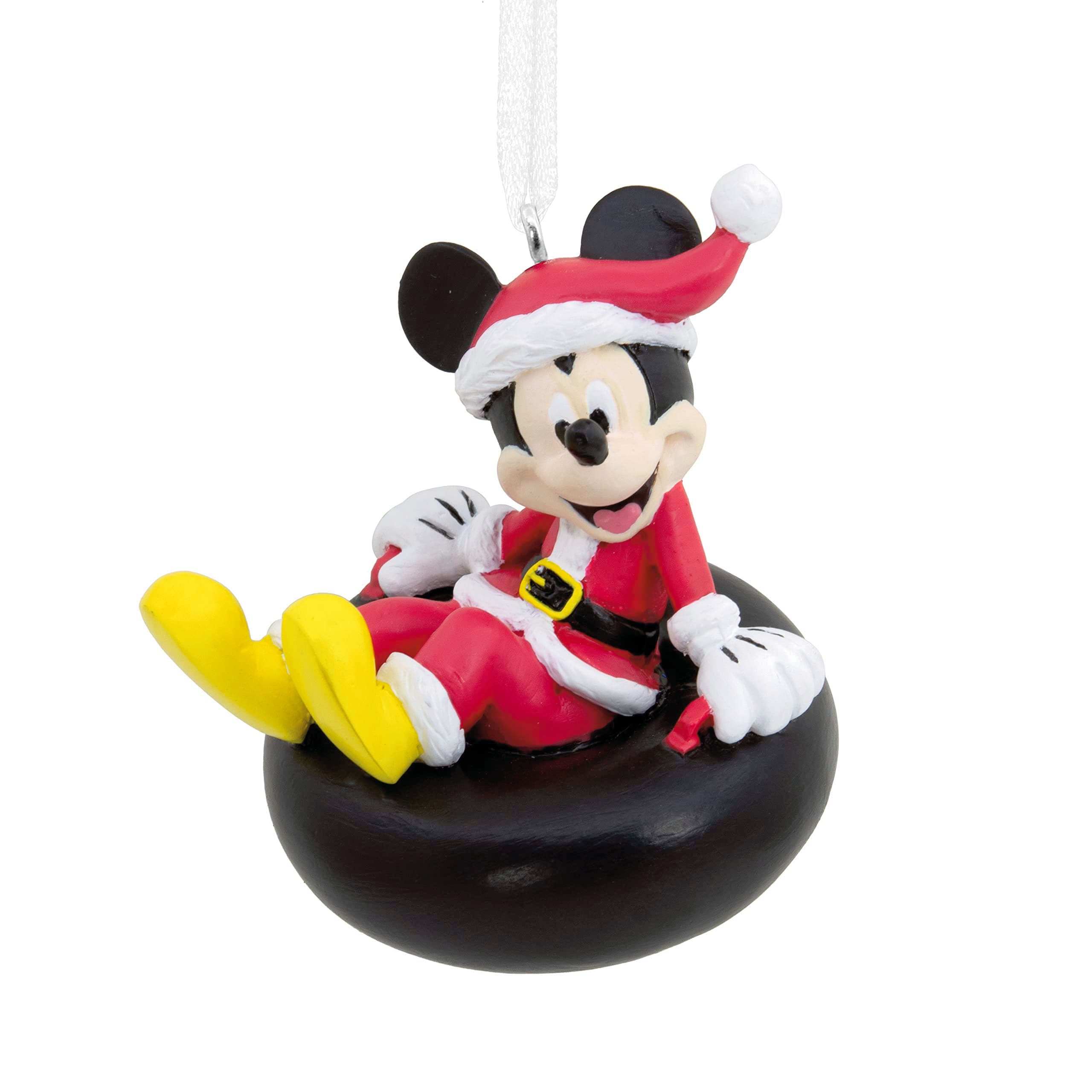 Disney Mickey Mouse on Snow Tube Christmas Ornament