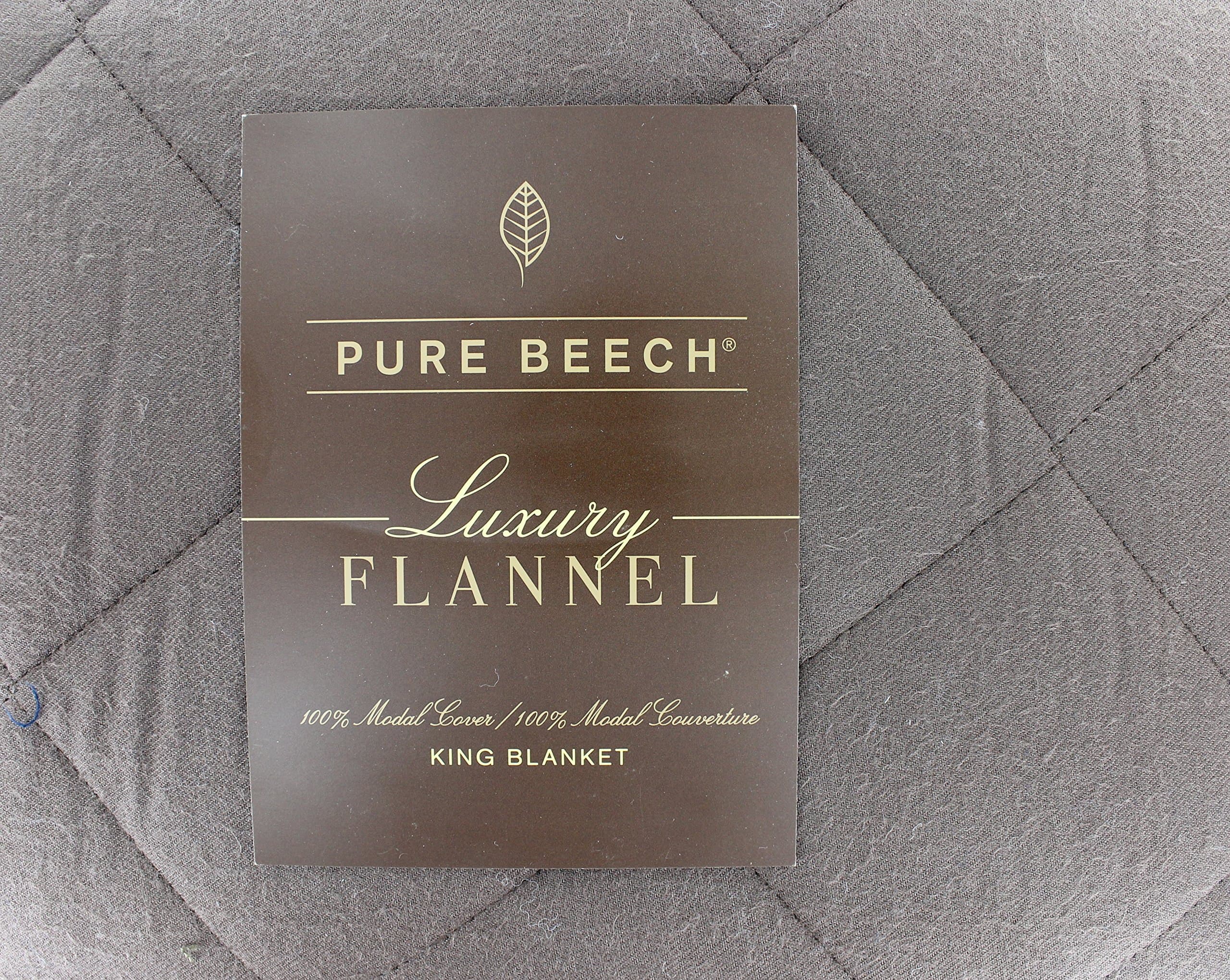 Pure Beech Luxury Flannel King Size Blanket in a Mocha Color