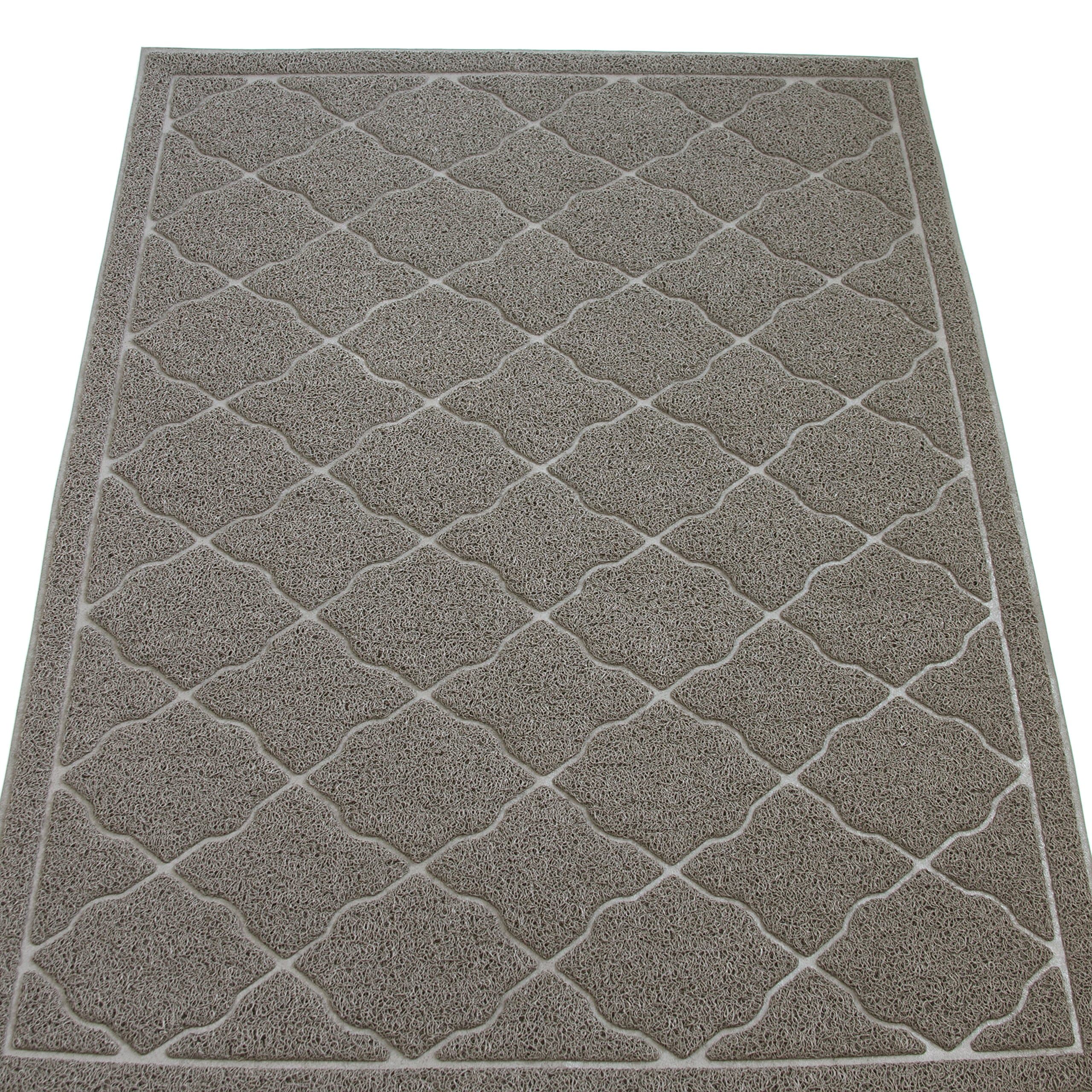 KW Pets Jumbo Size (47x35 in) Cat Litter Mat Non-Toxic, Easy to Clean Cat Litter Tracking - Best Kitty Litter Catcher with Litter Trapping Mesh to Prevent Litter Scatter for Litter Free Floors